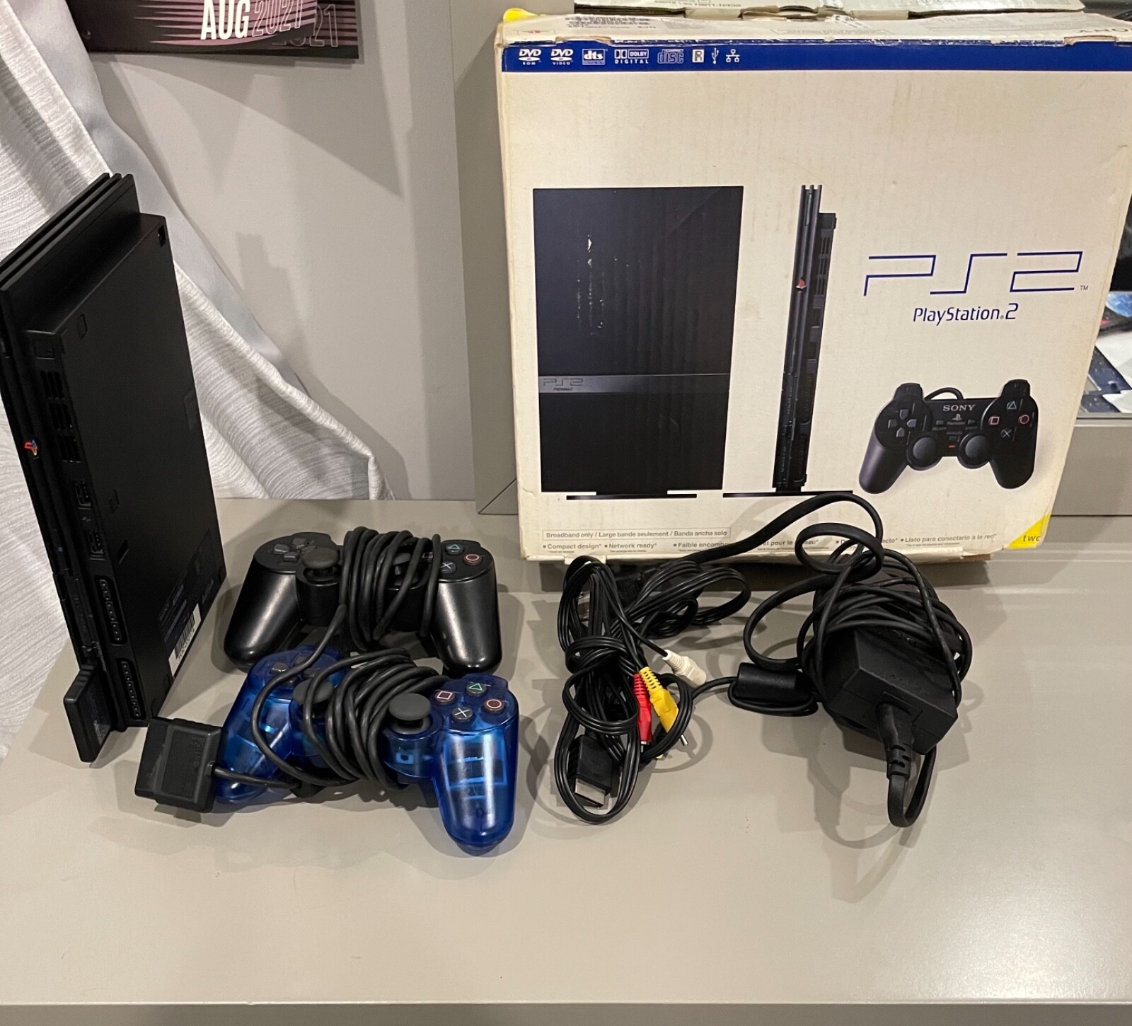 Sony PlayStation 2 Slim Launch Edition Charcoal Black Console (SCPH-75001CB)