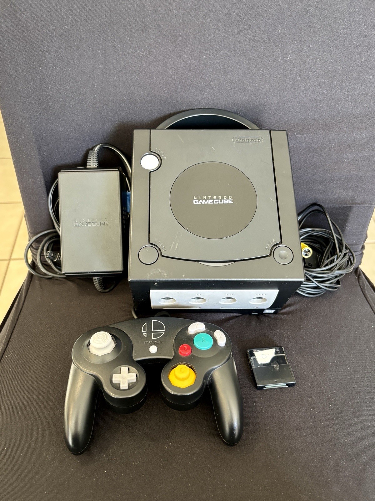 Nintendo GameCube Console DOL 001 Black Controller Memory Card OEM VTG Working