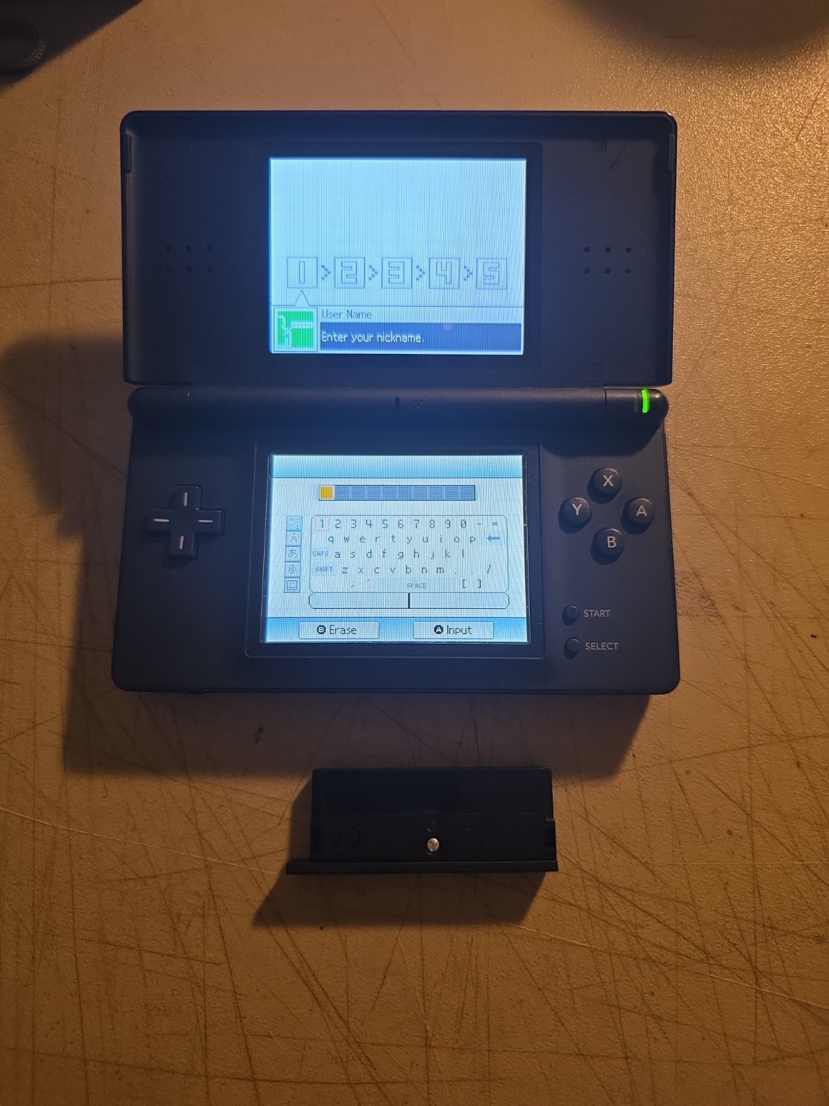 Nintendo DS Lite Cobalt Blue Black Handheld System Tested Working