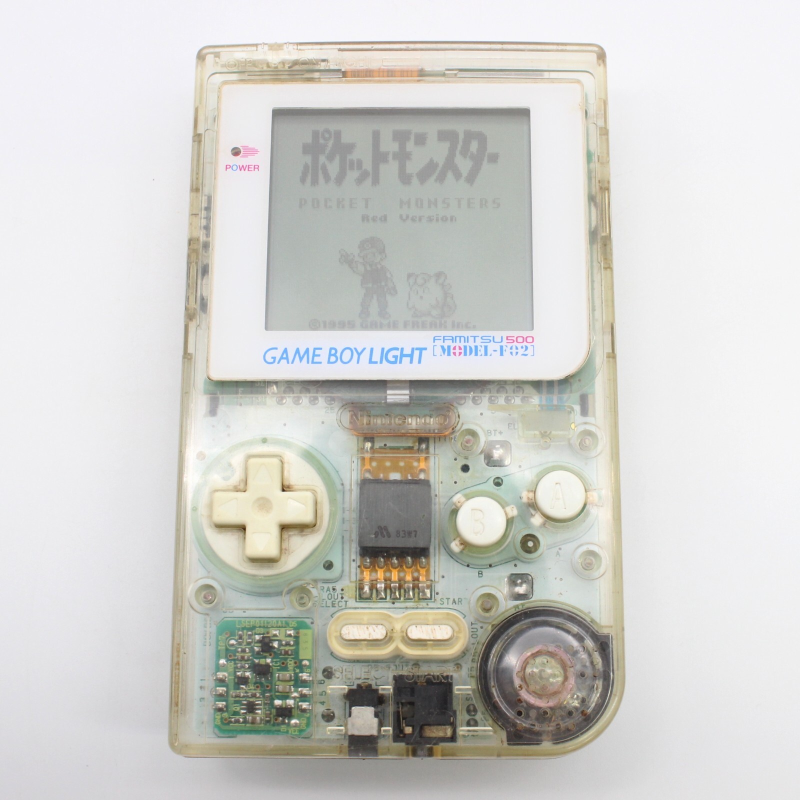 Gameboy Light Console Famitsu MODEL-F02 Clear Skeleton Limited Japan Tested 19