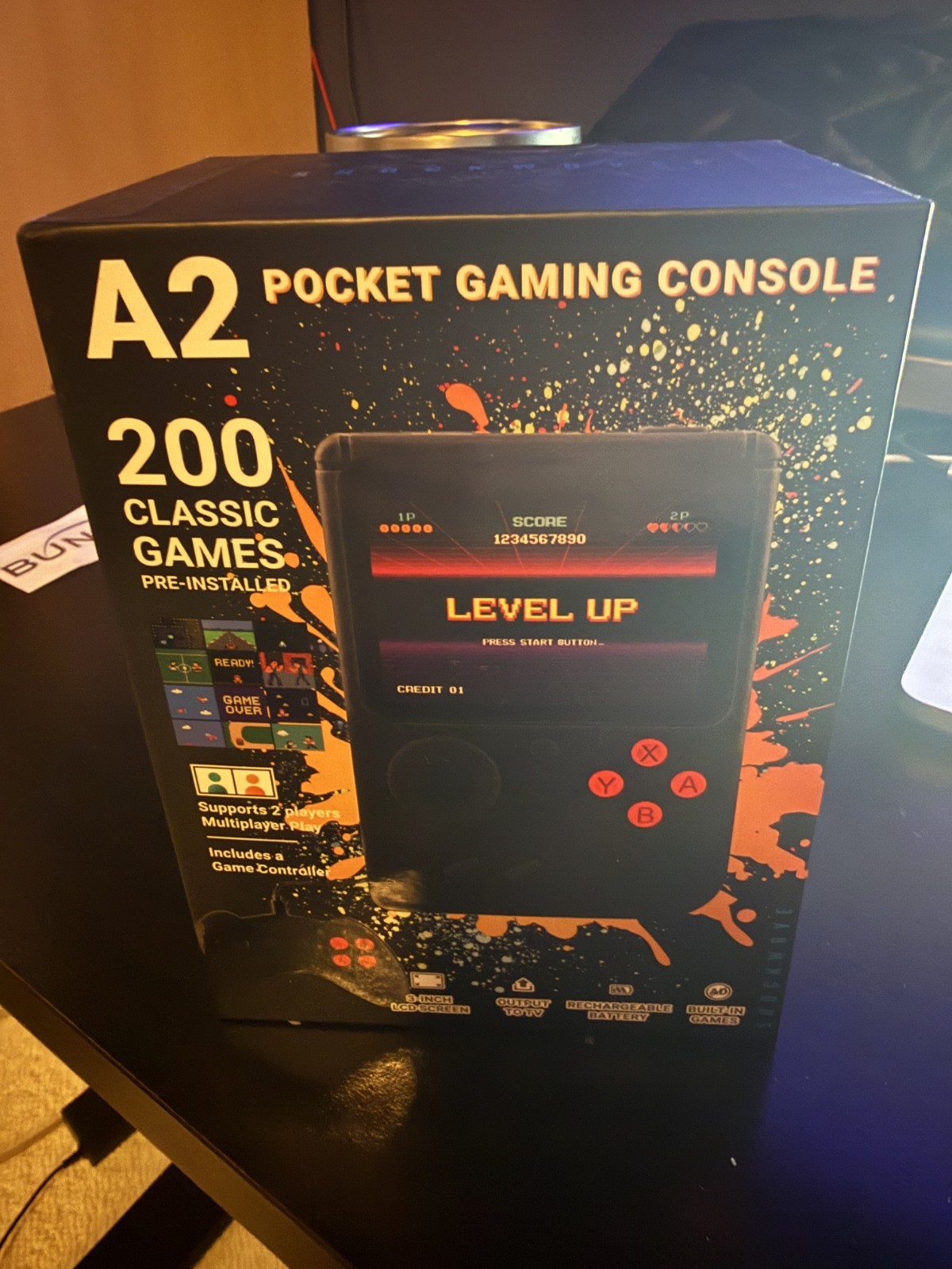 A2 Pocket Gaming Console with 200 Classic Games Pre Installed Ready to Play