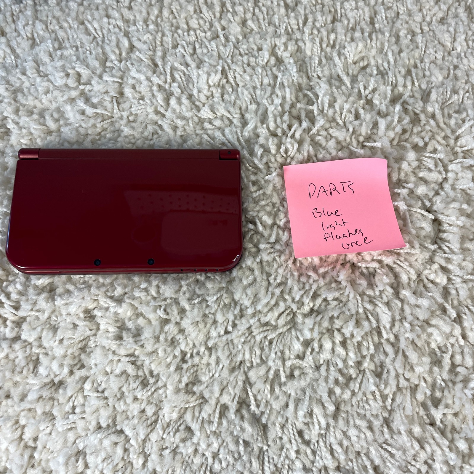 Nintendo “New” 3DS XL Metallic Red Handheld Console System RED-001 FOR PARTS