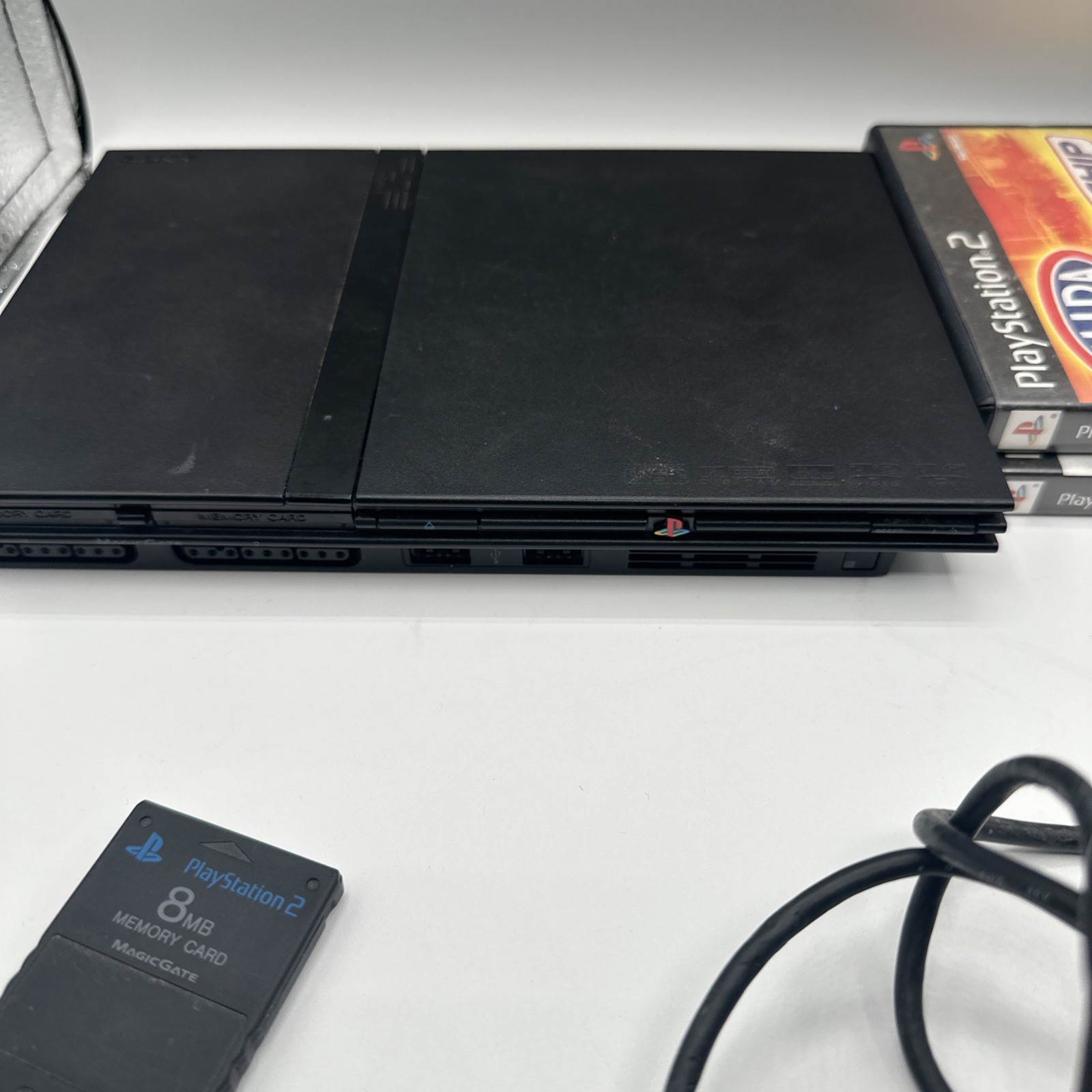 Sony PlayStation 2 PS2 Slim Console Bundle SCPH-75001 w/ 2Games
