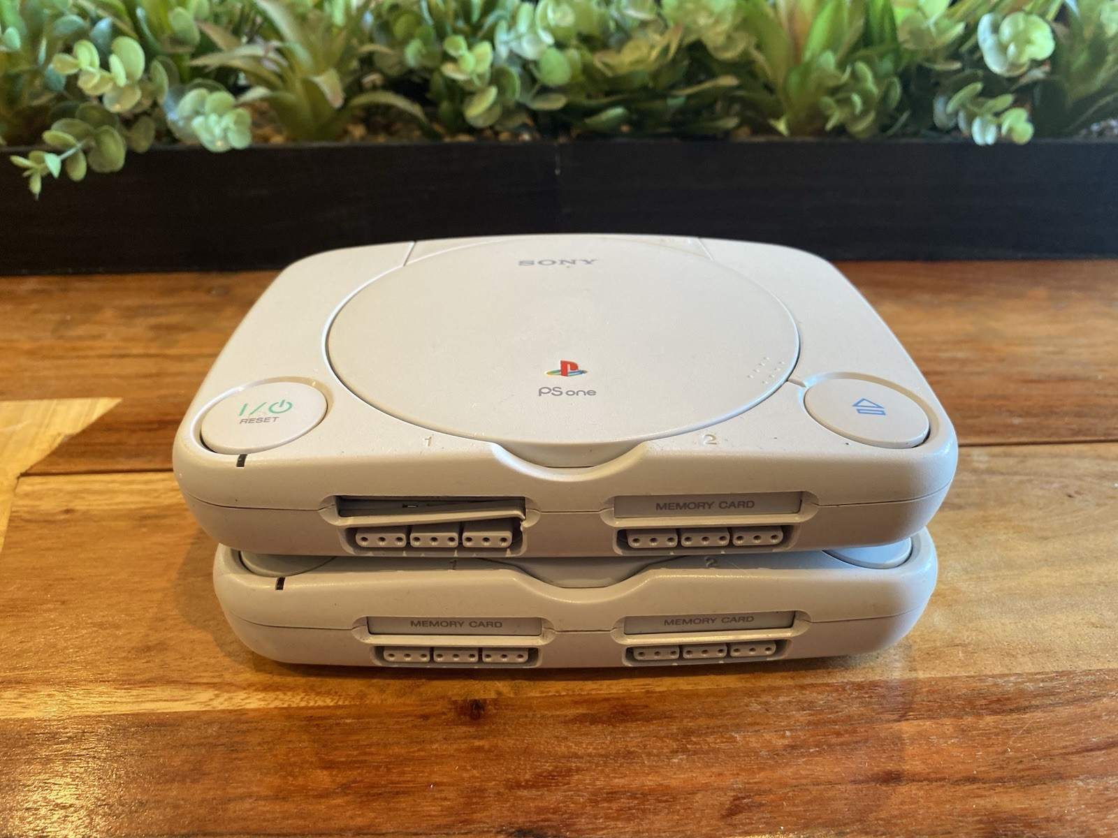 (2) Sony Playstation SLIM PS One PS1 Video Game Systems – FOR PARTS NOT WORKING!