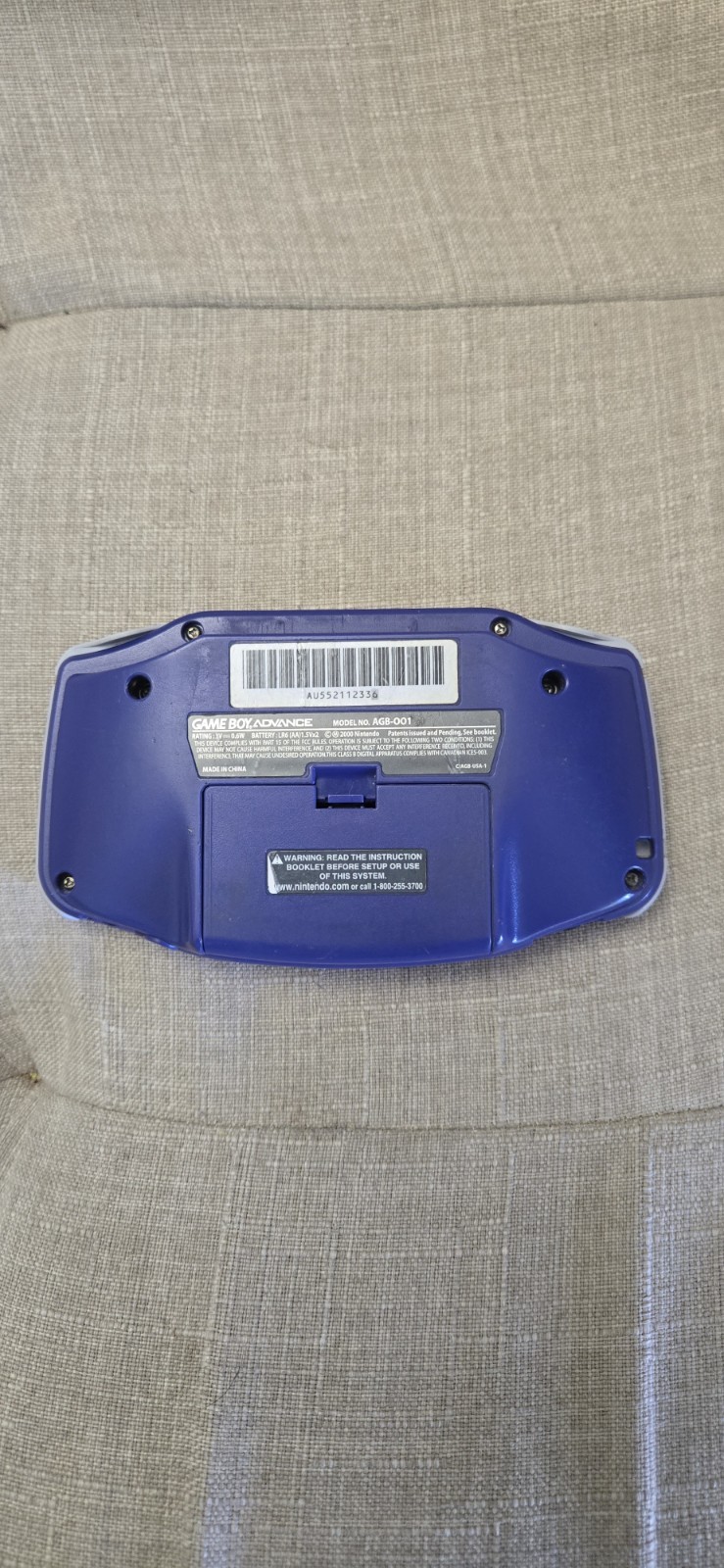 Nintendo Gameboy Advance Indigo Console Tested Works