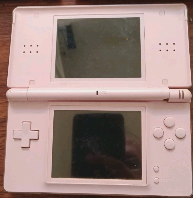 Nintendo DS Lite Video Game Console – Metallic Rose including 14 games