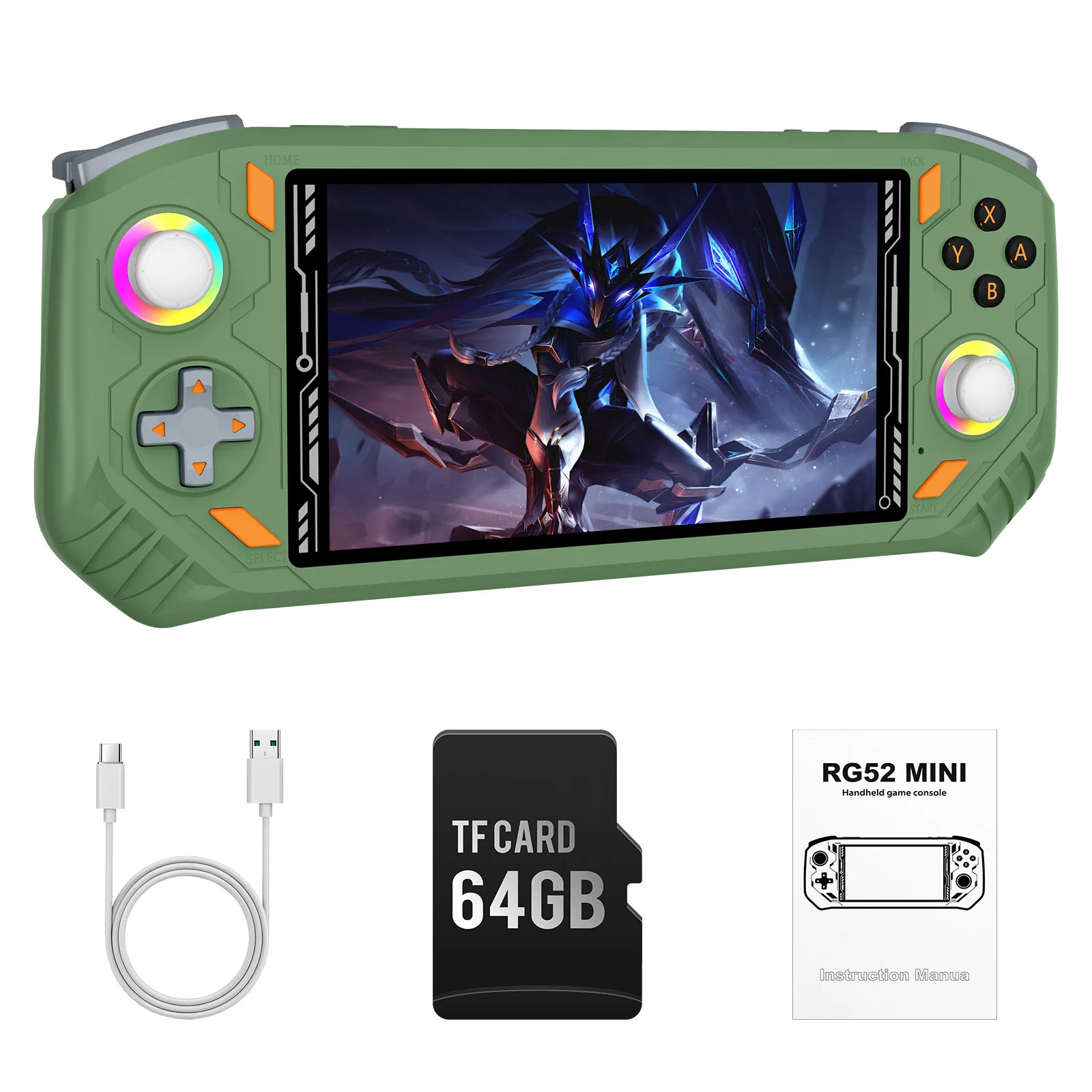 RG52 Mini Gaming Console RK3562 Chipset 5.5inch Big Screen Video Game Player