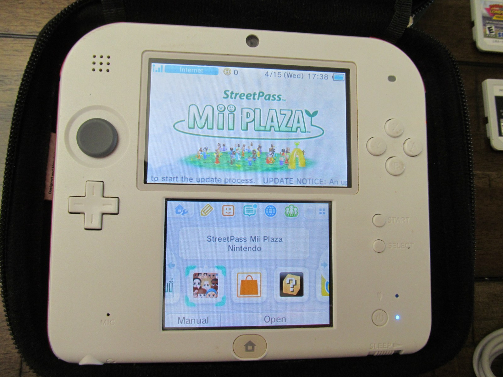 Nintendo 2DS Handheld Game Console Bundle Red White