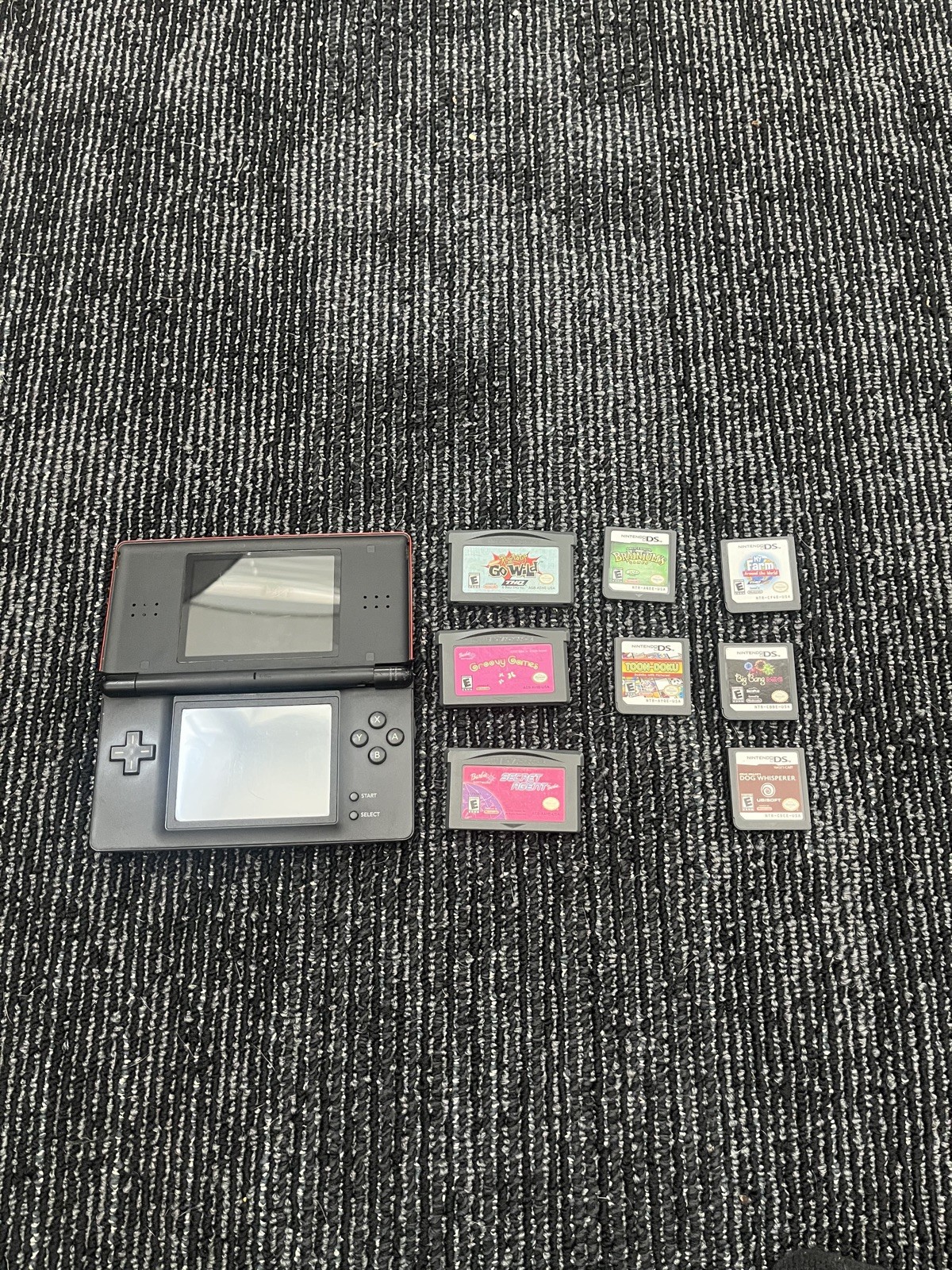 Nintendo DS Lite Bundle Crimson Handheld System – Red/Black