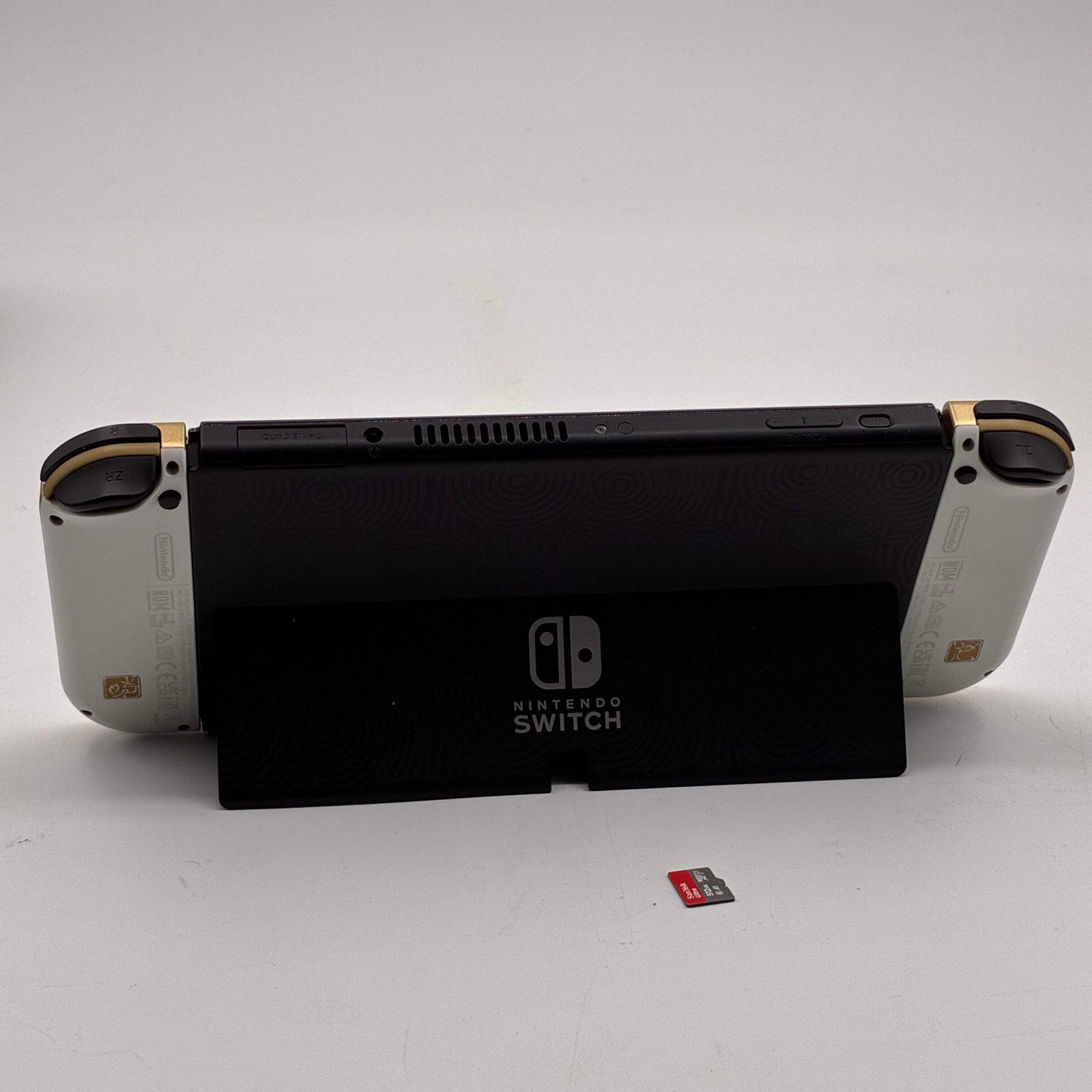Nintendo Switch OLED HEG-001 Bundle w/ 512GB SD Card Zelda JoyCons Dock – Used