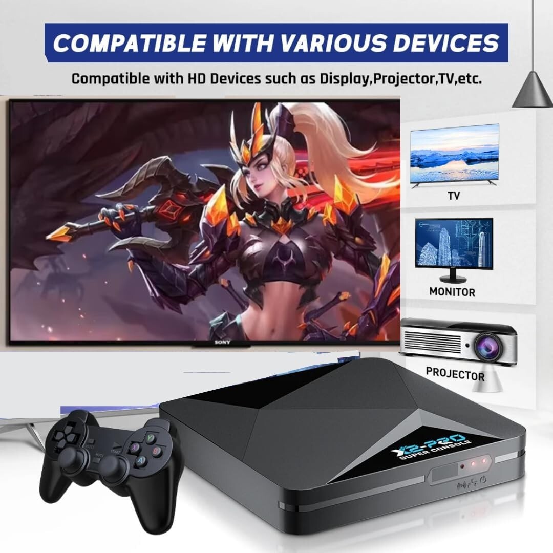 Super Console X2 PRO Retro Video Game Console Android, TV with 100,000+Games