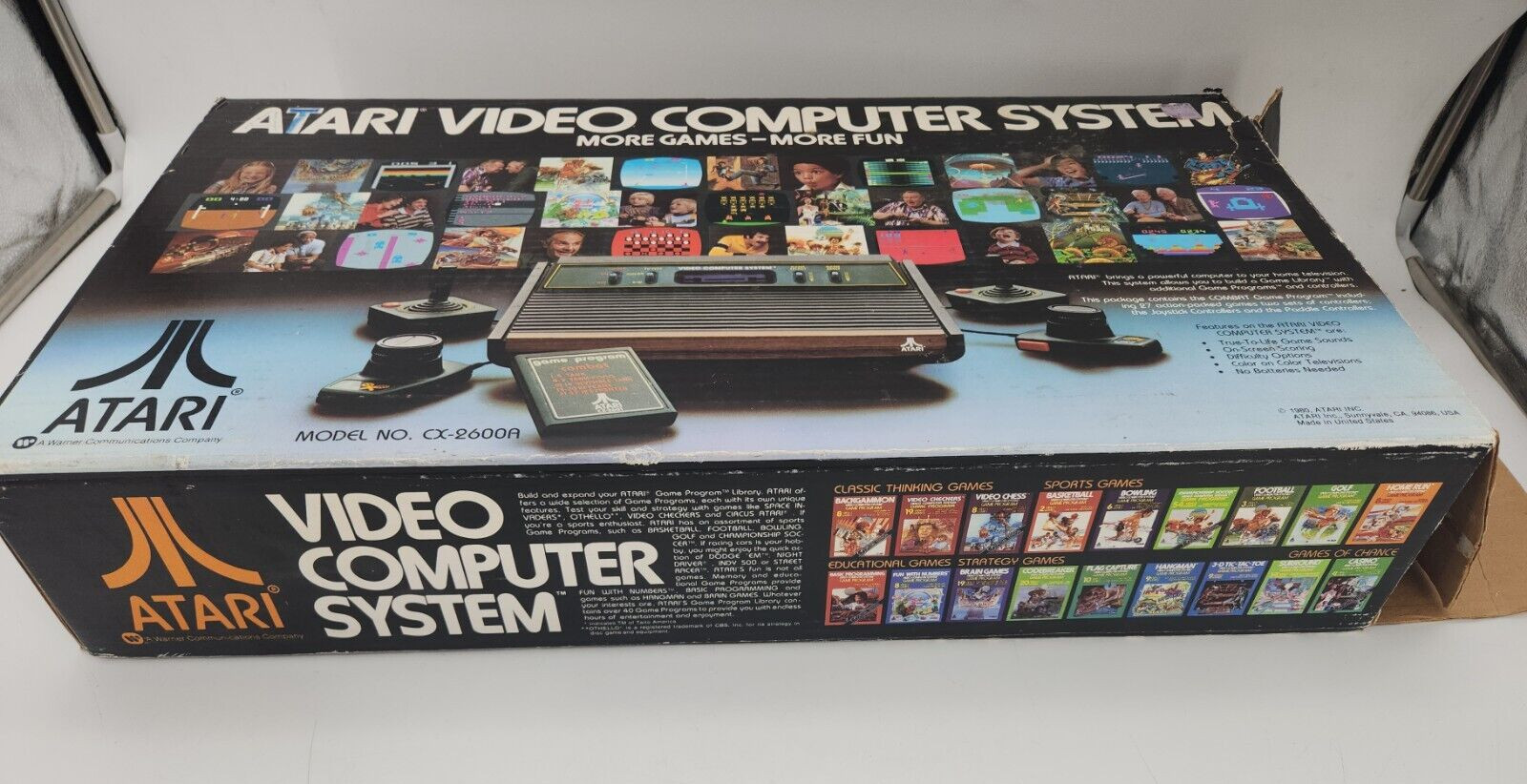 ATARI Video Computer System CX-2600 A – Includes Box, Manual, Games, Read