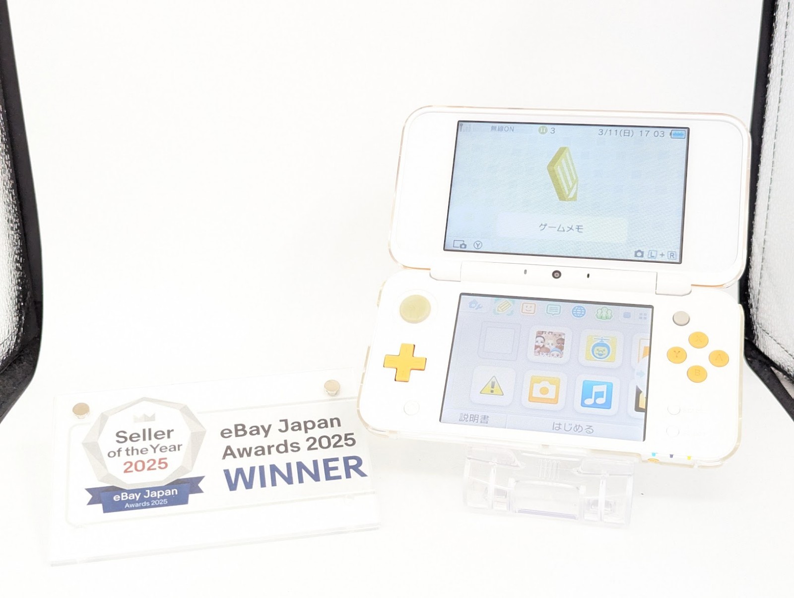 B6813 Nintendo new 2DS console LL XL White x Orange w/memory 16GB
