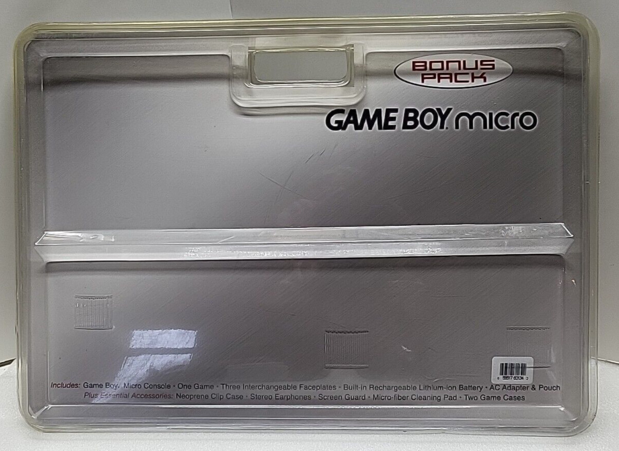 RARE New Sealed Gameboy Micro Bonus Pack w Robots Advance Game Pelican Accessory