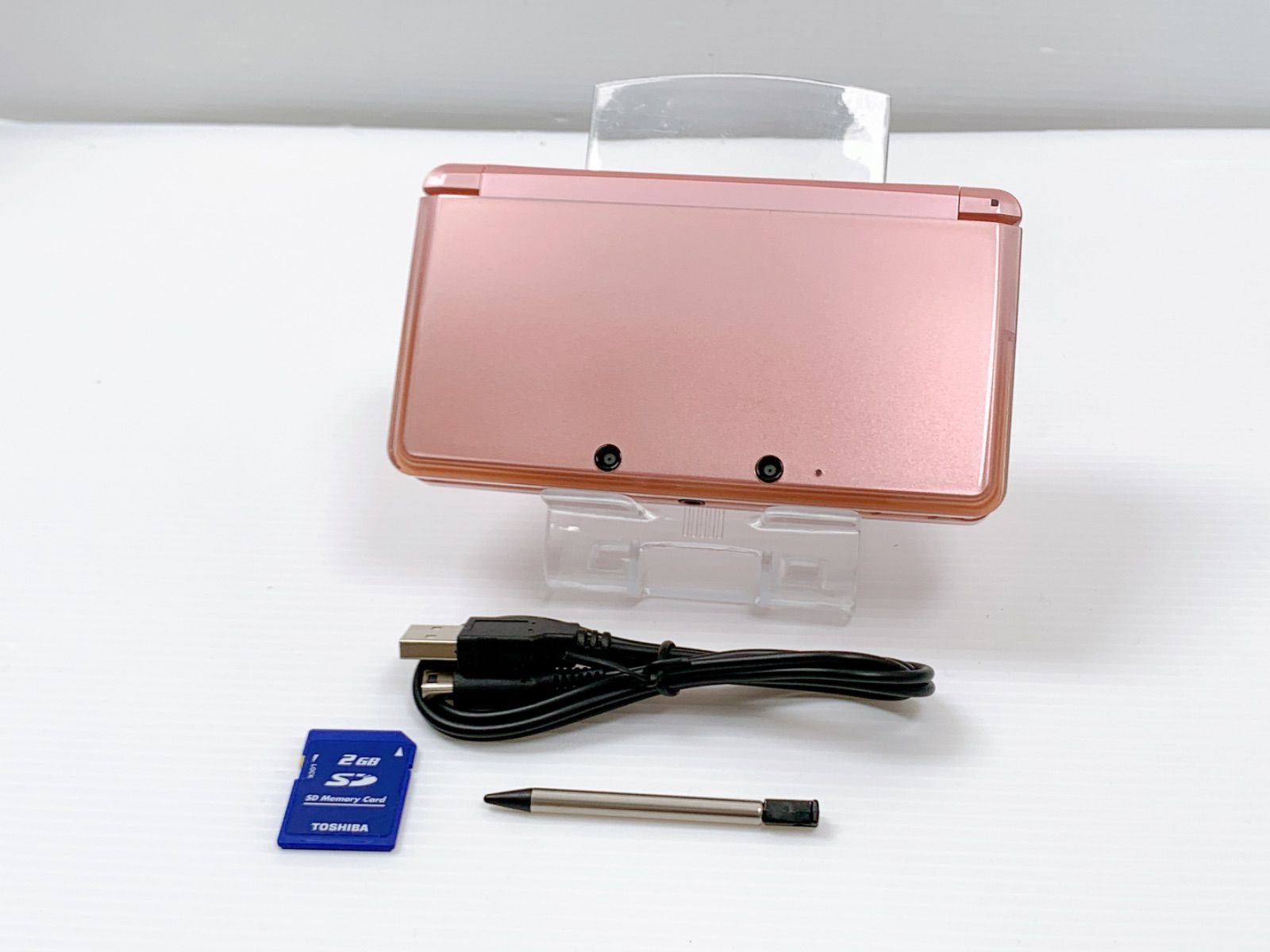 Nintendo 3DS Misty Pink CTR-001 Console Set w/ Charger Tested Japan Near Mint