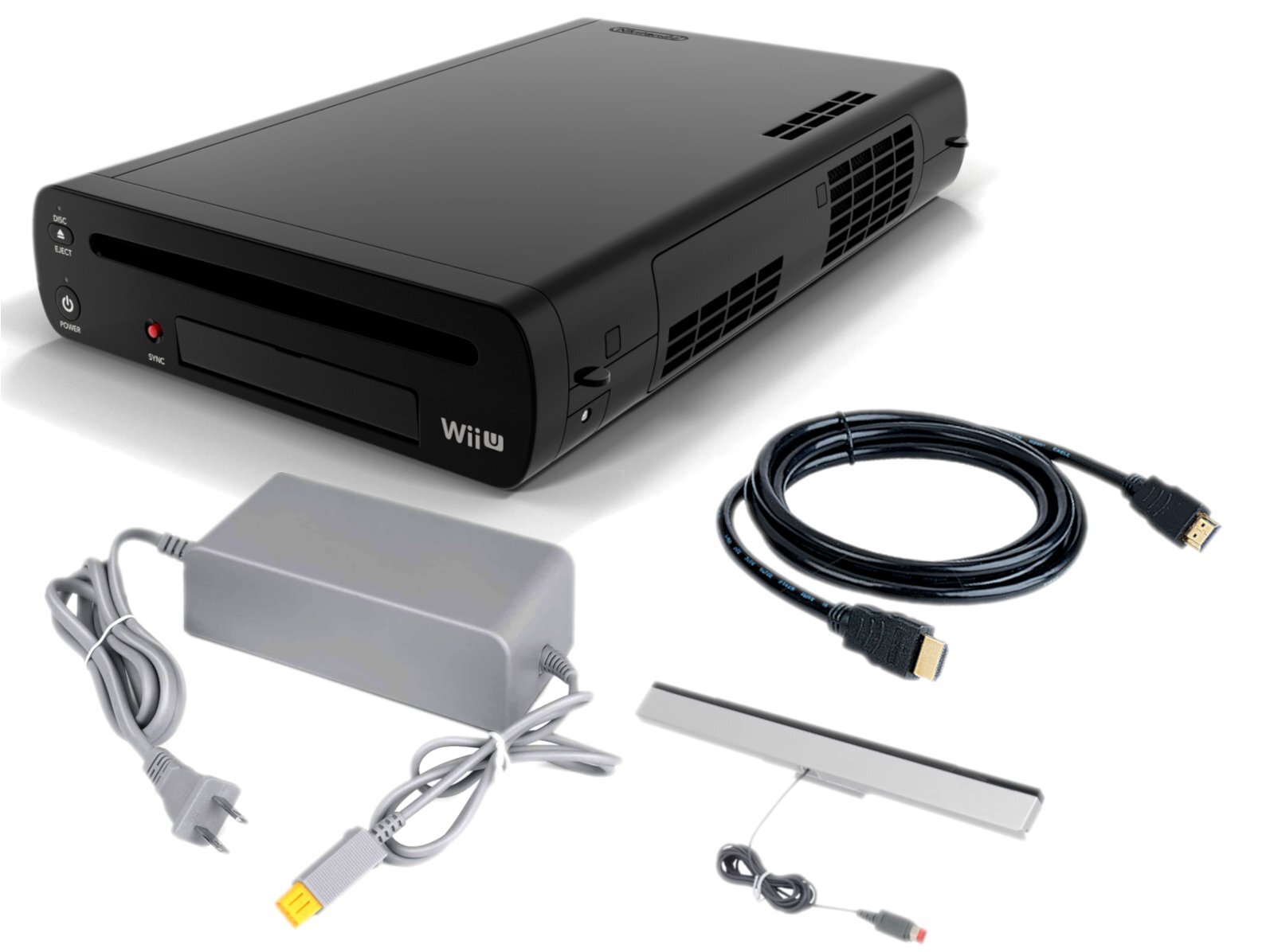 Authentic Wii U Console System Black 32GB + Cords + US Seller – No GamePad