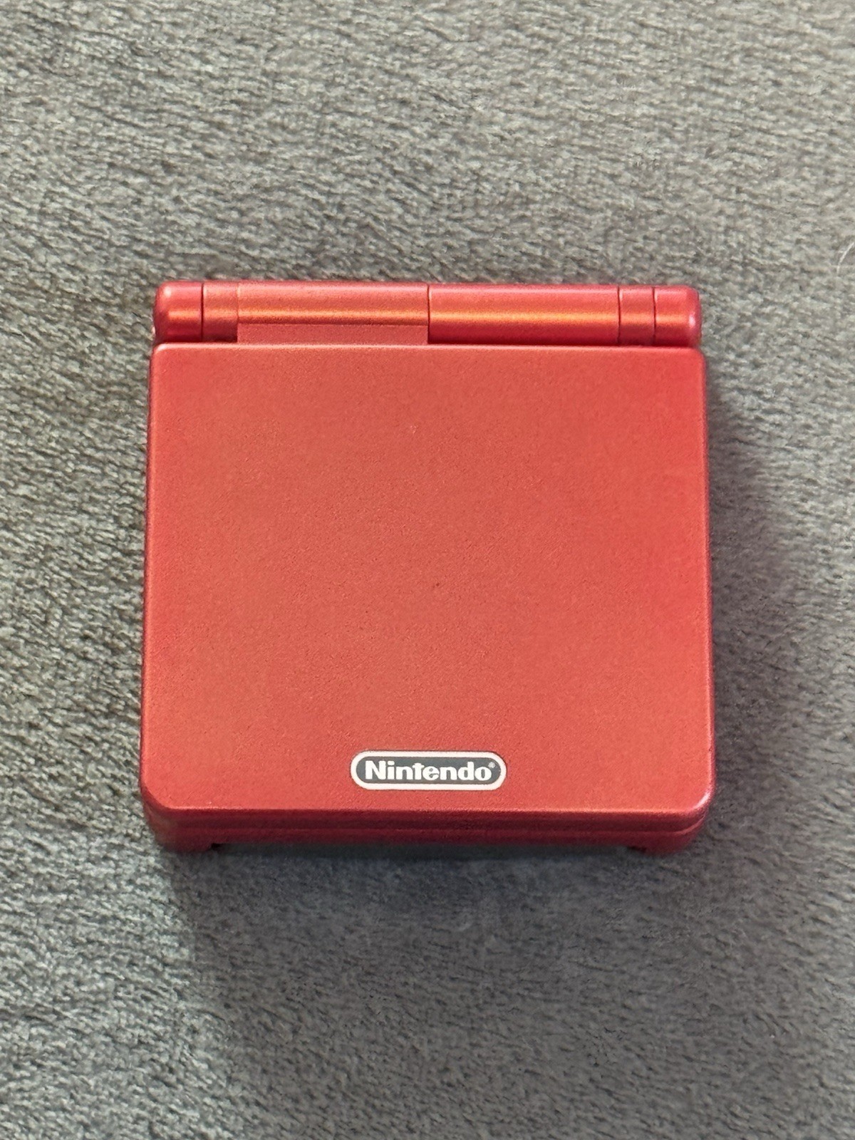 Nintendo Game Boy Advance SP AGS-001 Flame Red Handheld System Console EUC!