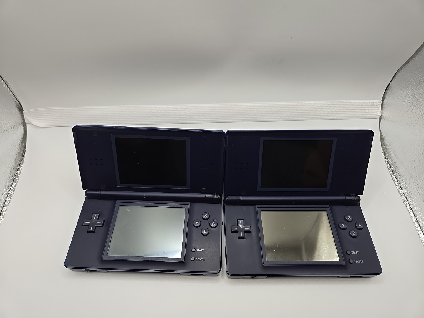 2x Nintendo DS Lite Handheld Working System Blue Top Screen On Both Need Replace