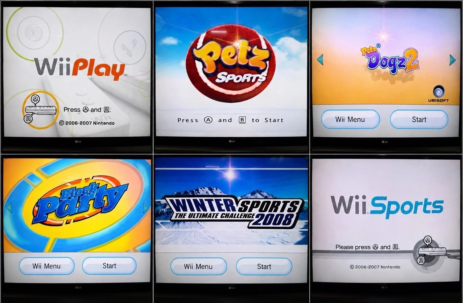 Nintendo Wii RVL-001 GameCube Compatible CIB Bundle Wii Sports 5 Games OEM