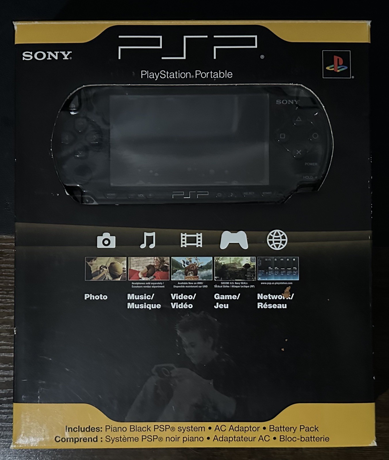 Sony Playstation PSP-2000 Console – (PSP-2001PB) Includes 9 games & 4 movies