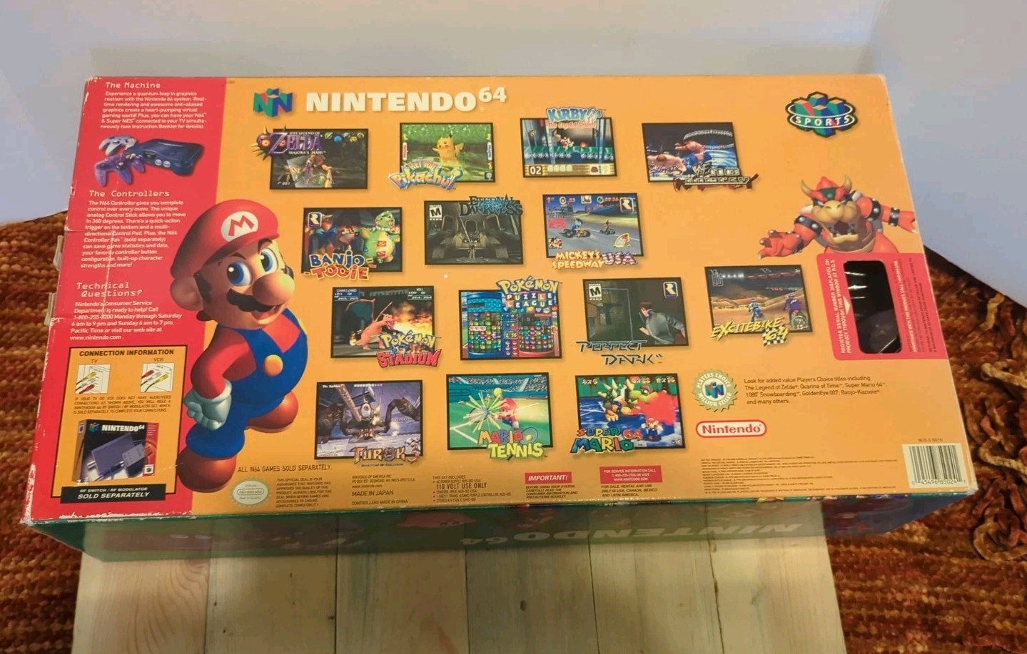 Nintendo 64 Console Atomic Purple Controller Bundle in Box NUS 001, Works