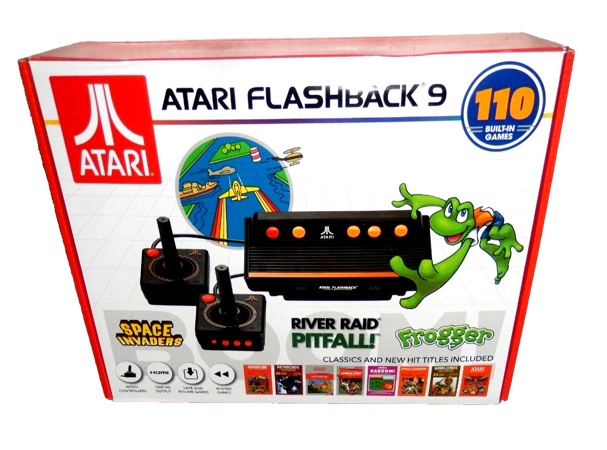 Atari Flashback 9 AR3050 HDMI Game Console 110 Games & Two Wired Controllers