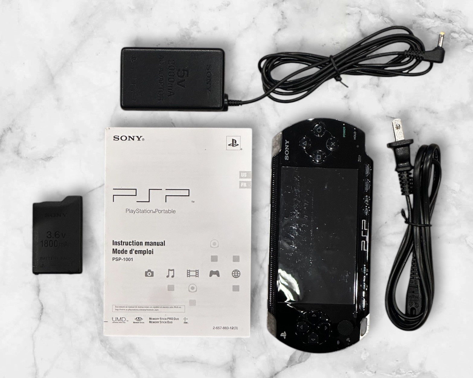 Mint Sony PSP 1000 Core System With Accessories.