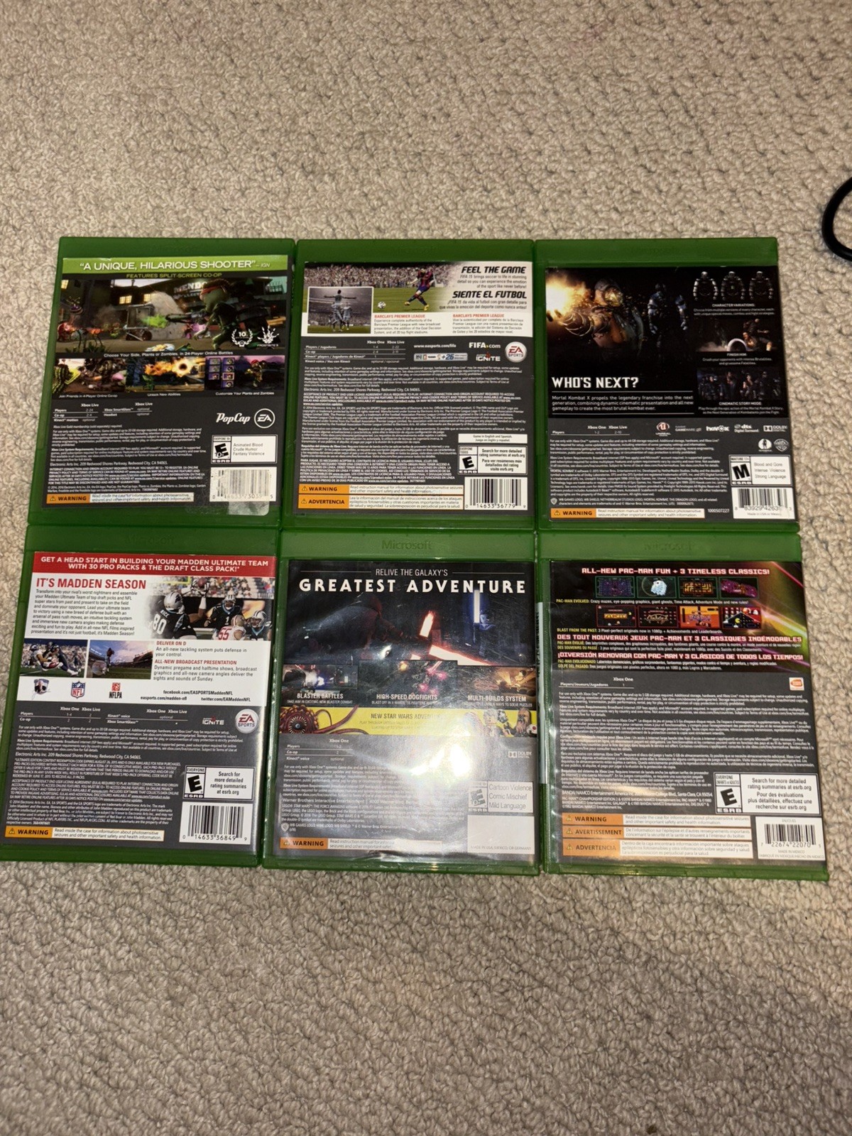 Microsoft Xbox One S 1TB Console with Controller ,Cables & 6 Games