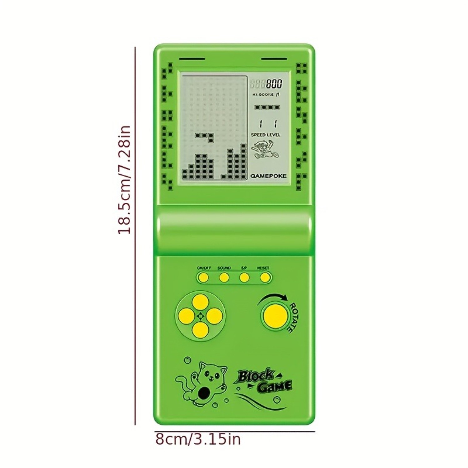 Retro Mini Handheld Game Console Brick Style Portable 49 Games Built-in