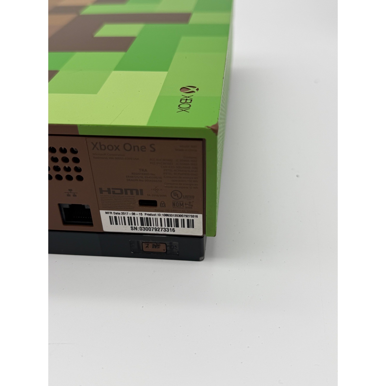 Microsoft Xbox One S 1TB Minecraft Limited Edition Console – For Parts or Repair