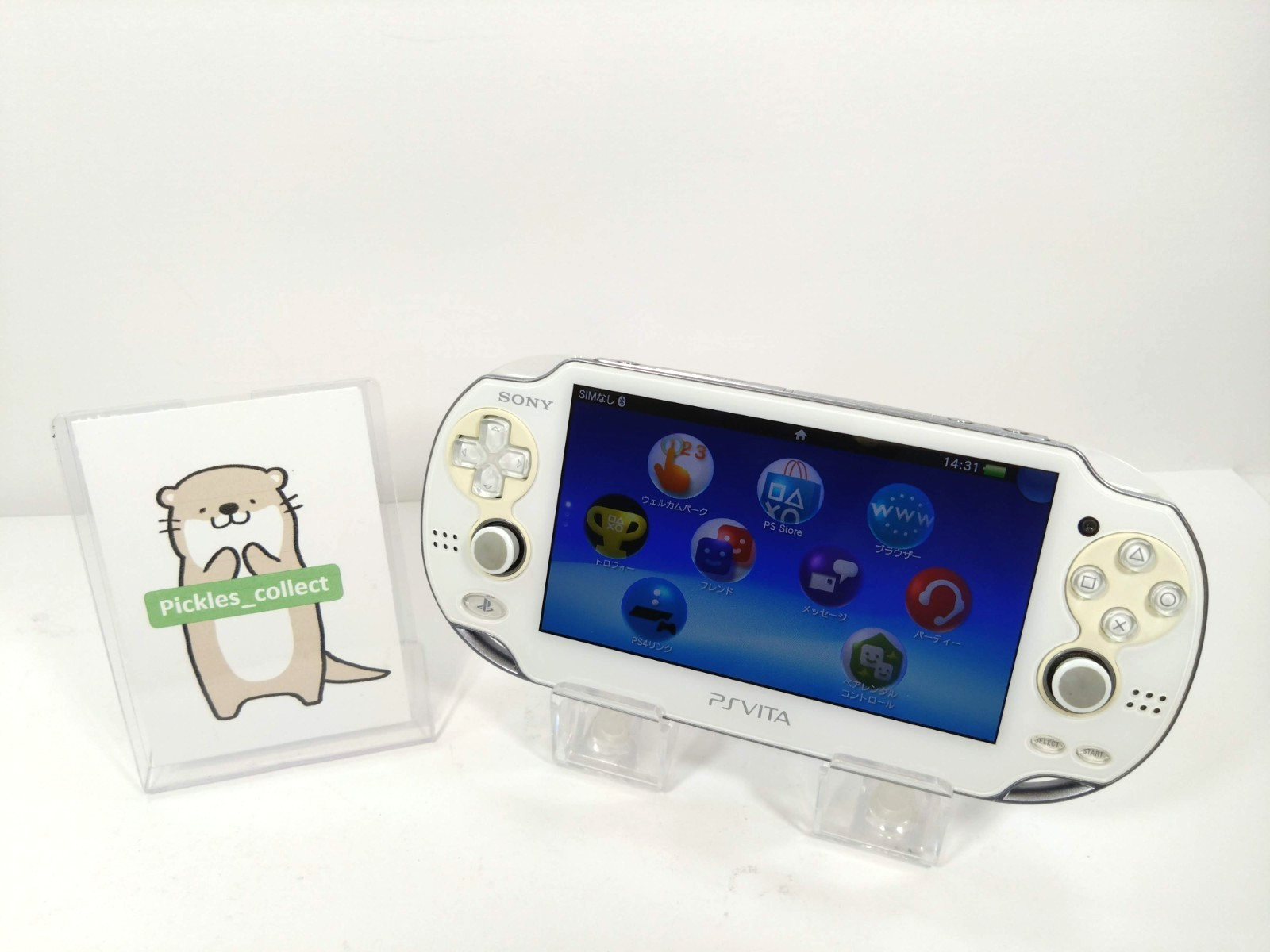 PS Vita Crystal White PCH-1100 Console only Wi-Fi PSV Tested Sony 0606B