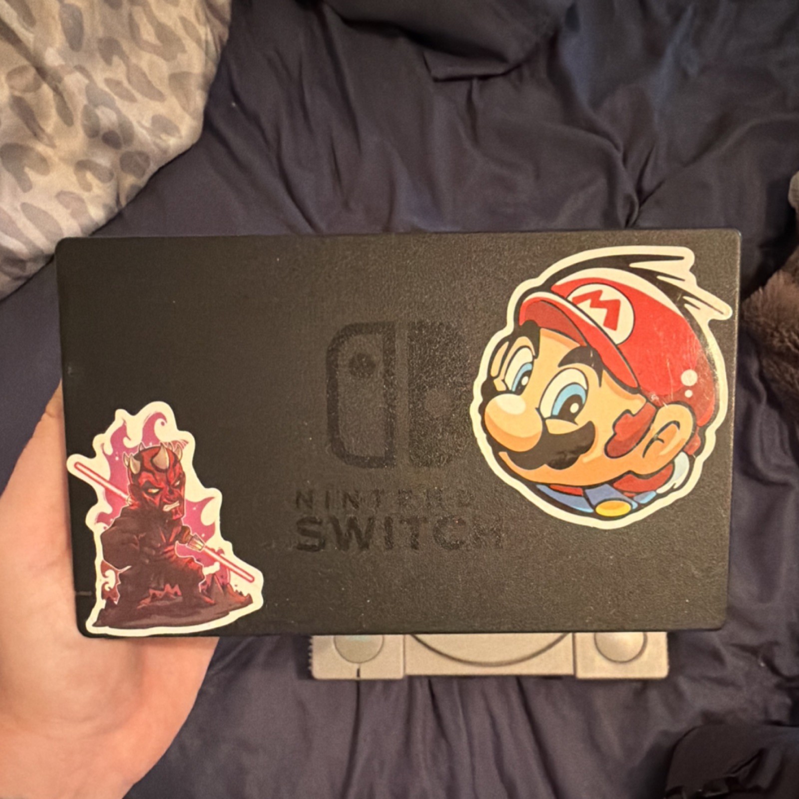 Nintendo Switch Dock Black HDMI Docking Capability Star Wars Mario Stickers