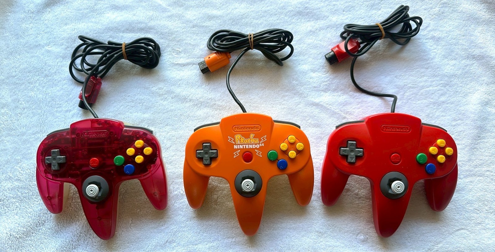 Rare Pikachu NINTENDO64 Console & 3Controllers 11Games Set Working Condition JP