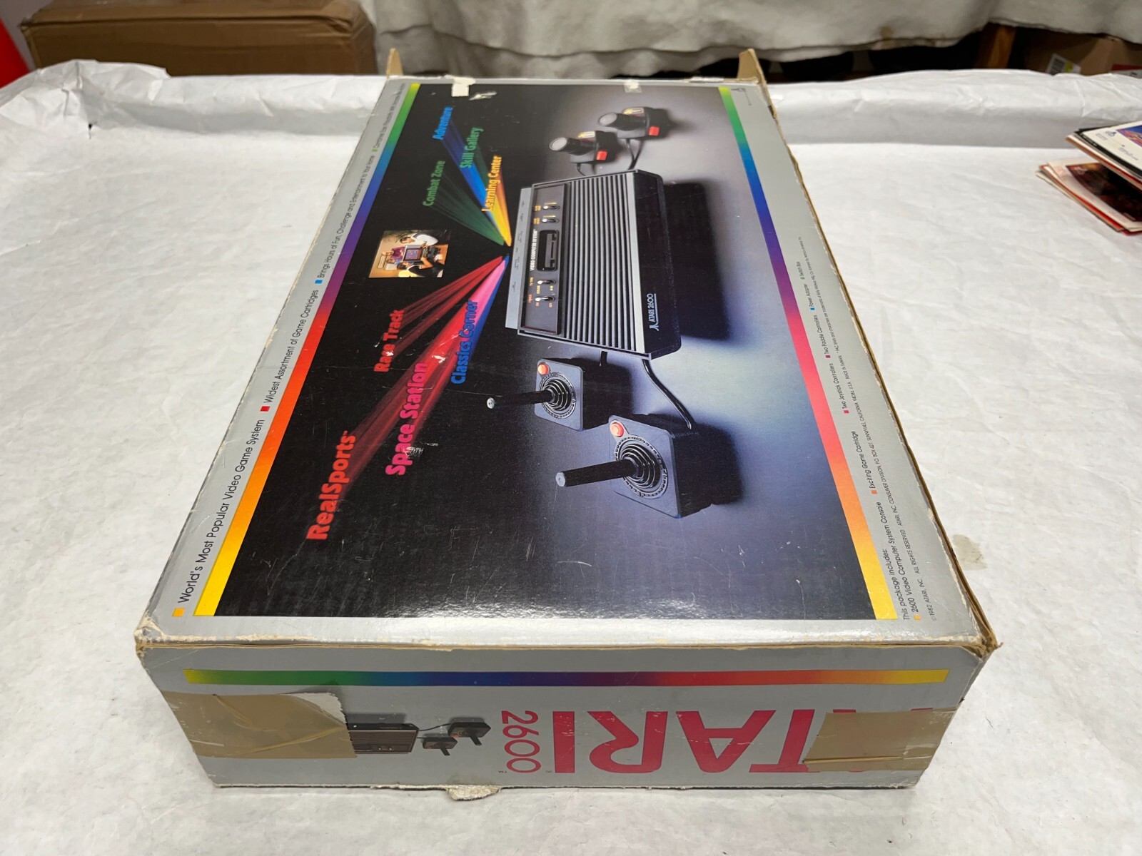 RARE 1982 ATARI 2600 VCS Black Vader Console System *Long BOX* Matching Package