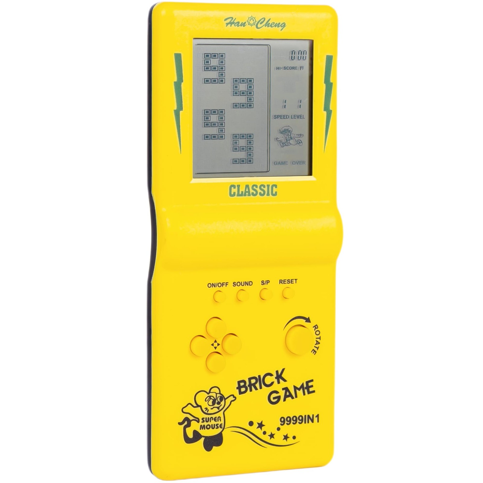 Retro Handheld Brick Game Console,Tank/Racing/Building Block Game,3.5-inch La…