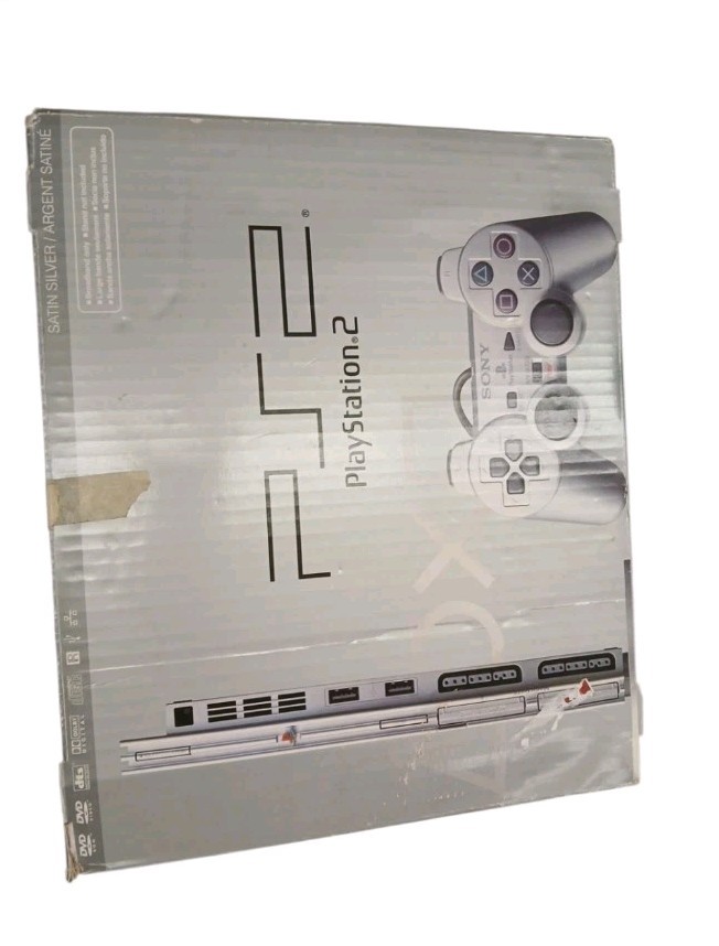 Sony PlayStation 2 PS2 Slim Console Complete. Tested Working With 10 Games