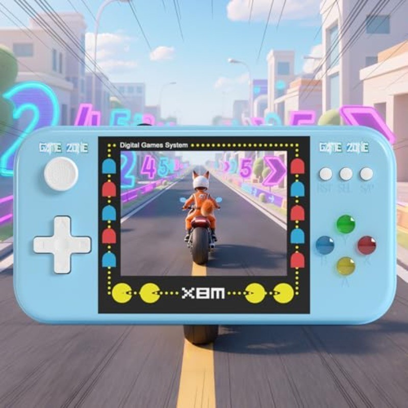 Handheld Game Console, Preloaded 500 Retro Video Games with 3.0 LCD Screen, Rech