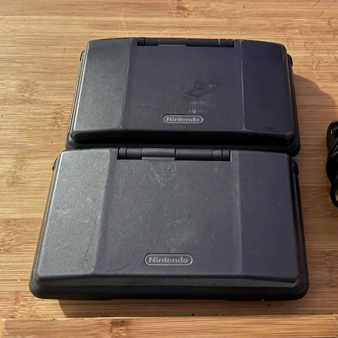 Nintendo DS NTR-001 Lot of 2 Black Consoles w/ Charger SEE DESCRIPTION