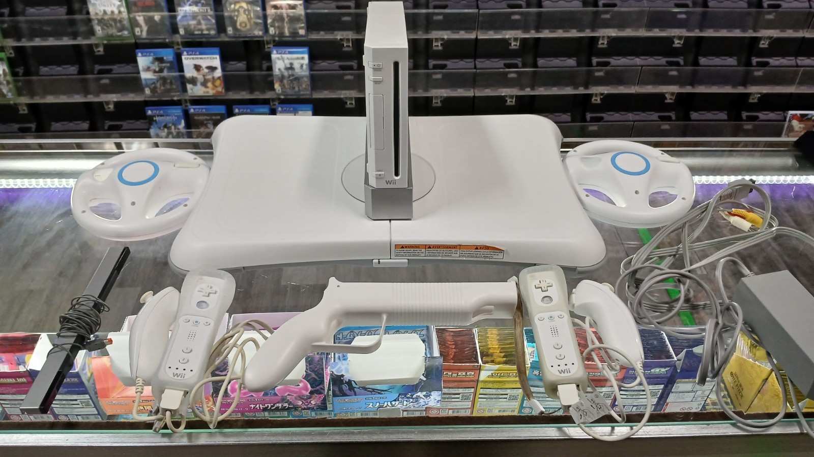 Nintendo Wii Bundle Wii Fit Board 2 Wiimotes Wheels HDMI Tested