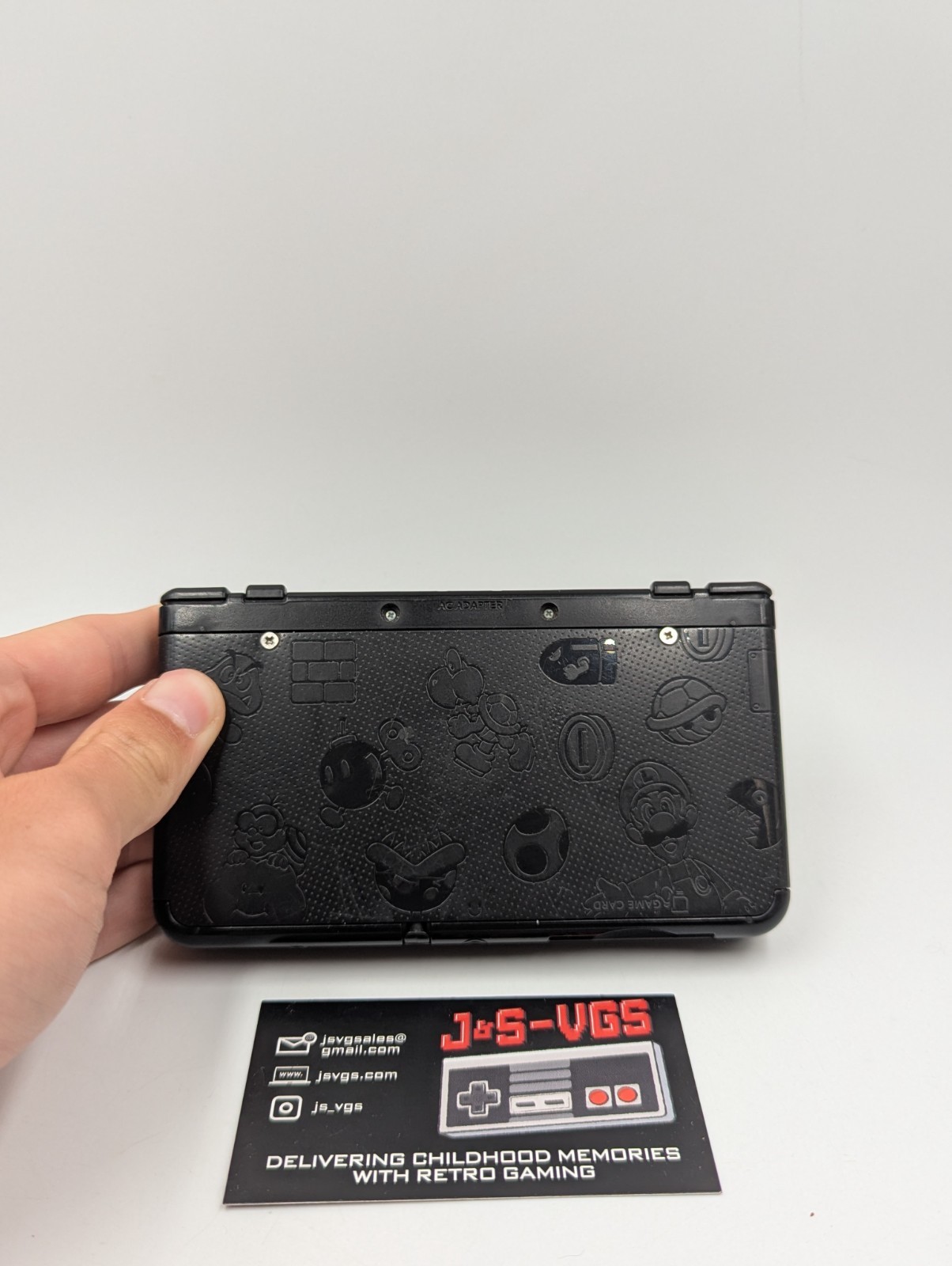 Ninto New 3DS Black Mario Edition Console Charger Tested Working