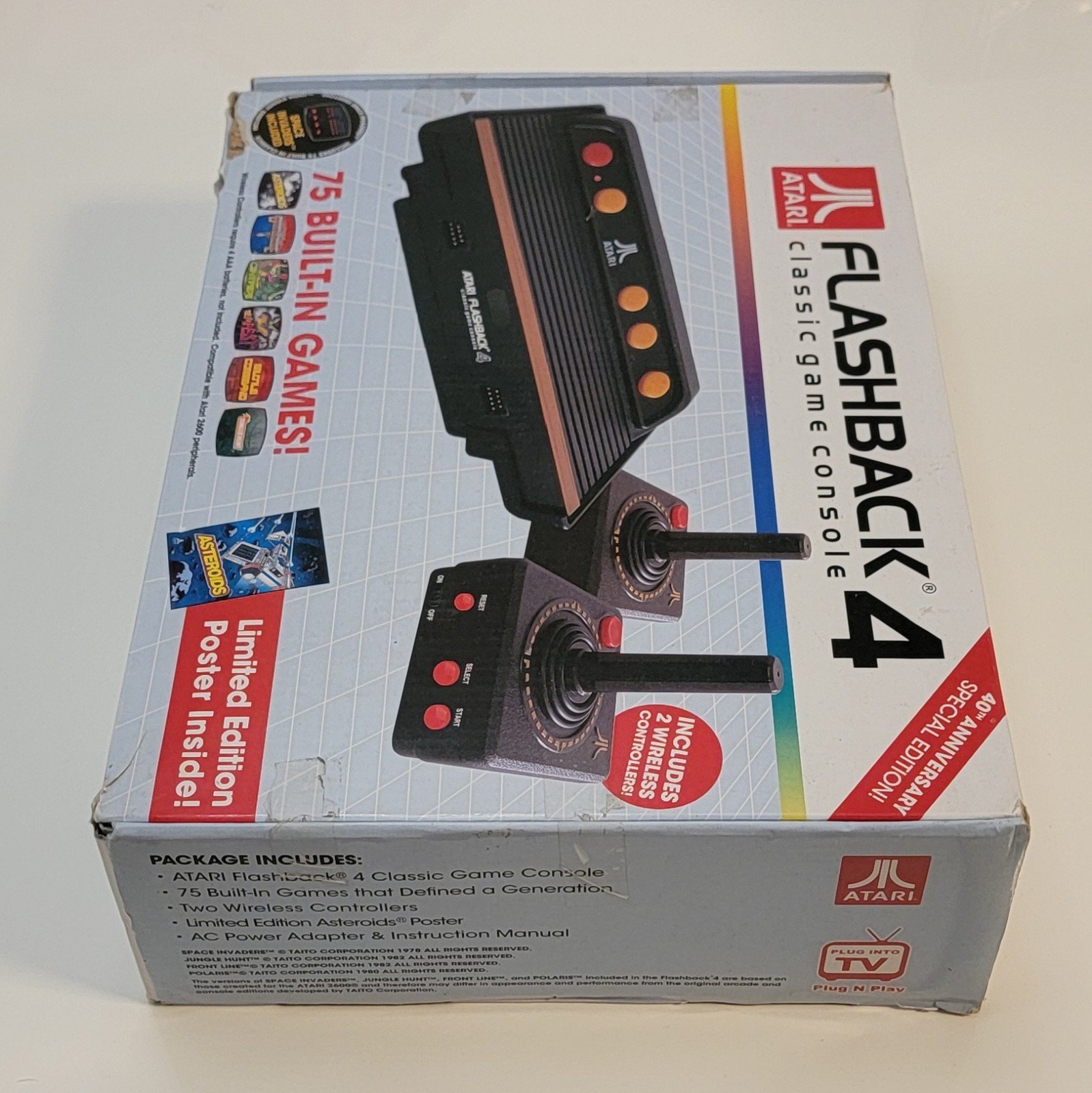 Atari Flashback 4 Classic Game Console Deluxe Tested Working Games Collector
