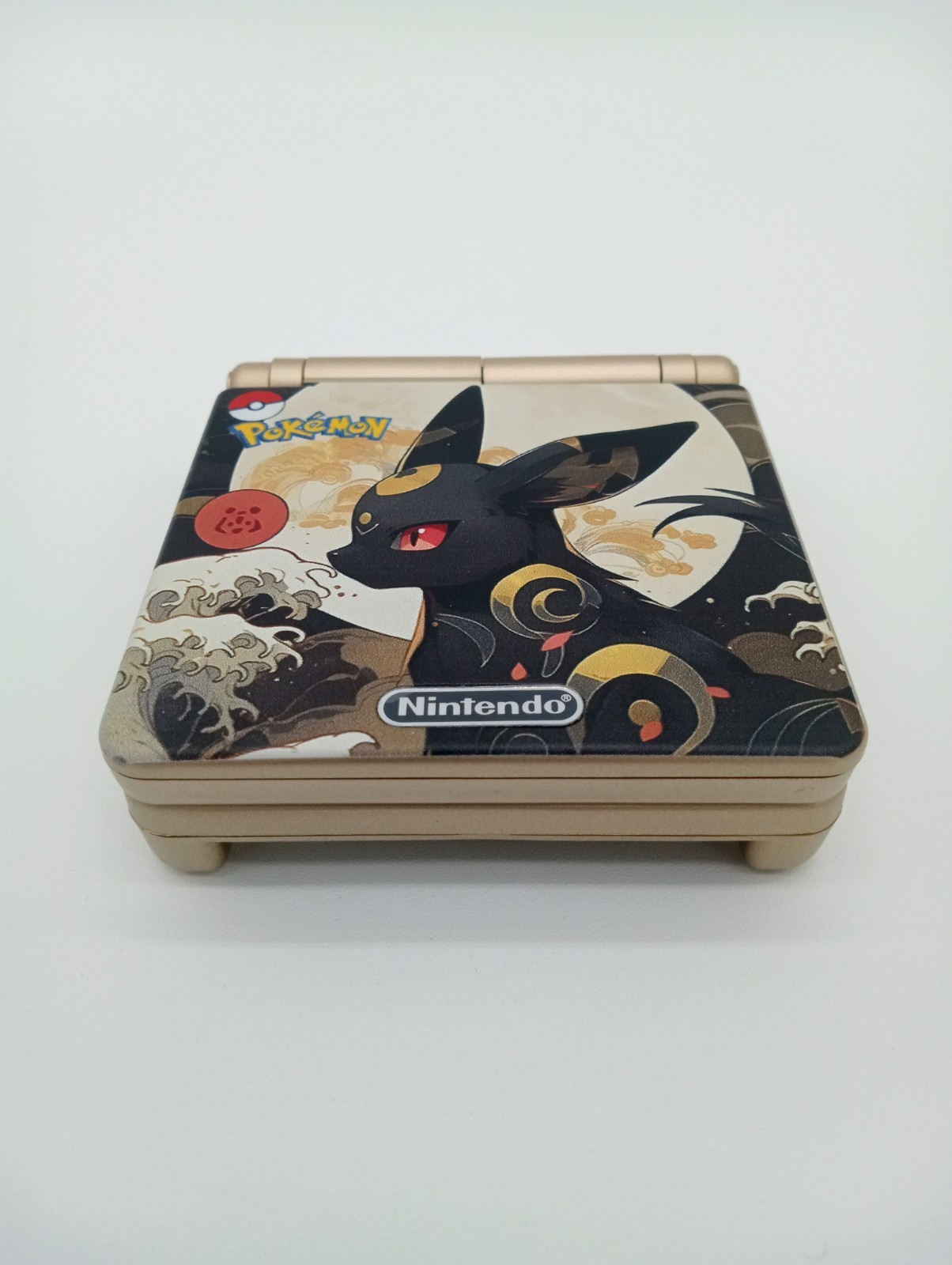 Custom Nintendo Game Boy Advance GBA SP Pokémon Umbreon Gold Shell IPS Screen