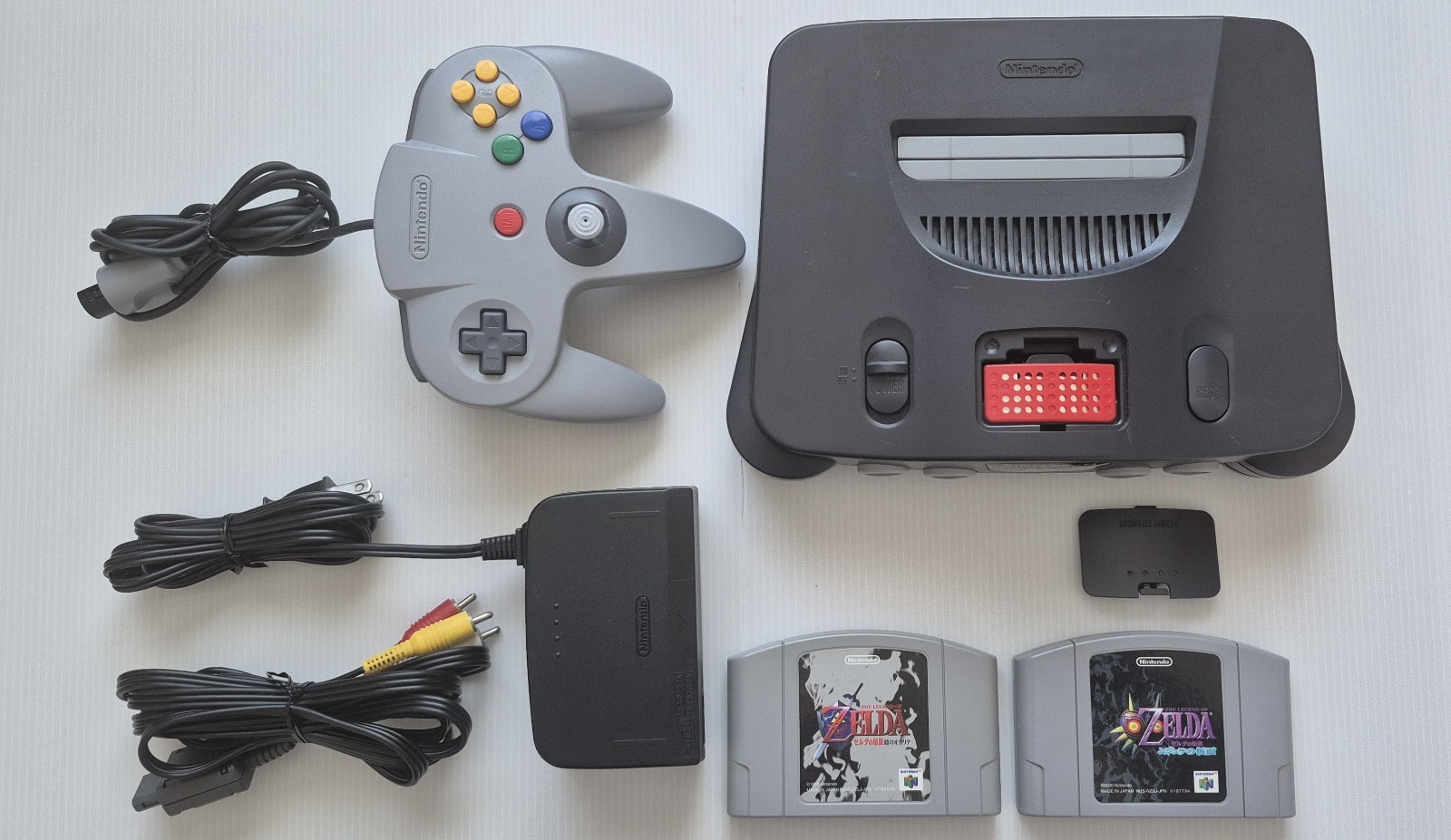 Nintendo 64 N 64 Console Bundle Expansion Pak Controller Zelda Ocarina Majora JP