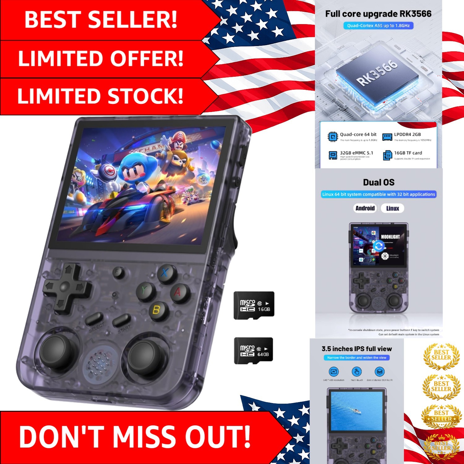 Anbernic RG353V with 4452 Games – Multi-Function Gaming Console & Streamer