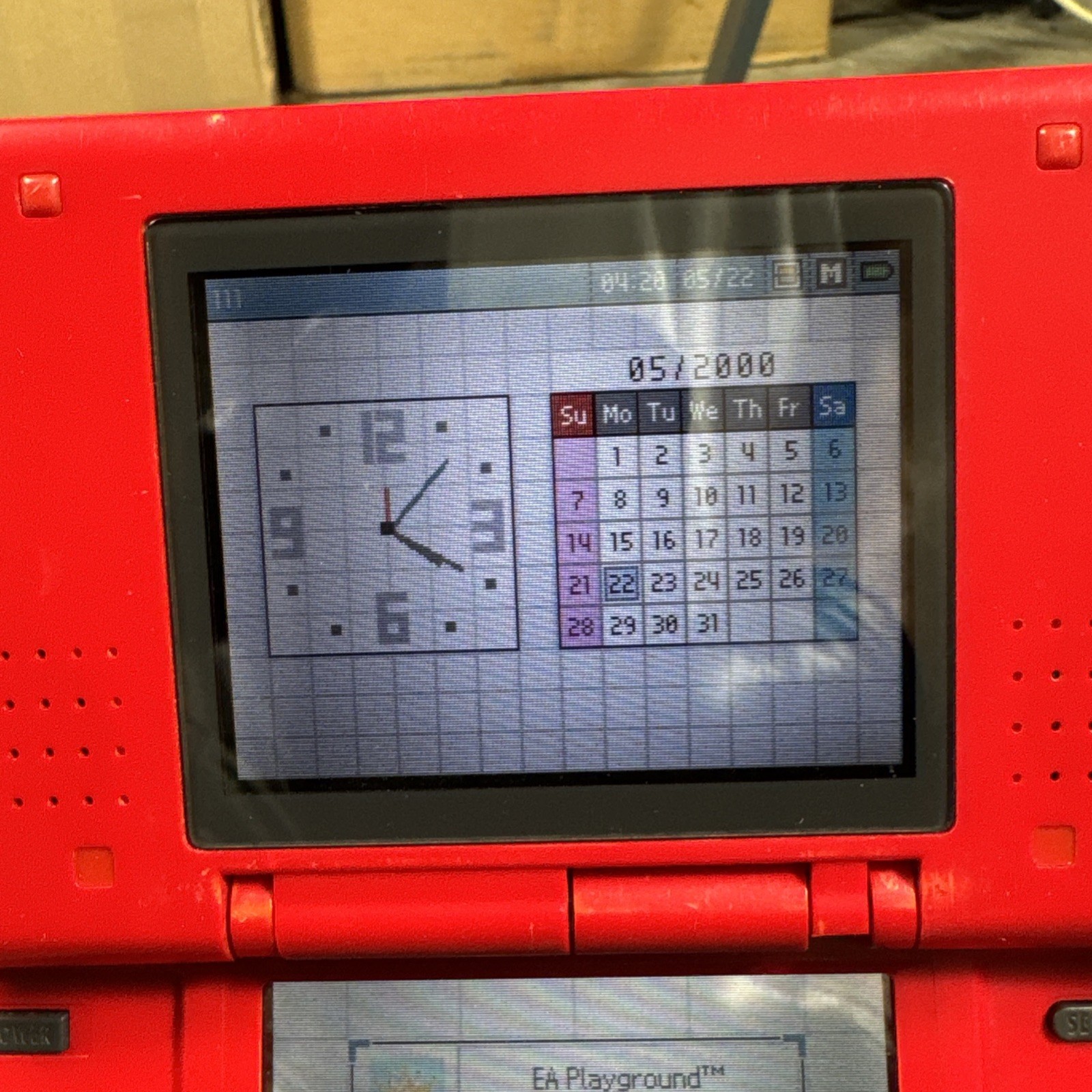 Nintendo DS OG Original Console (NTR-001) Red Tested Working Damaged Hinge Shell