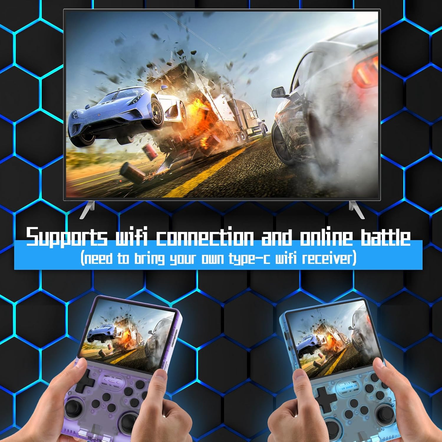 R40S PRO Handheld Game Console 3.5 Inch IPS Screen Mini Retro Console 30000Games
