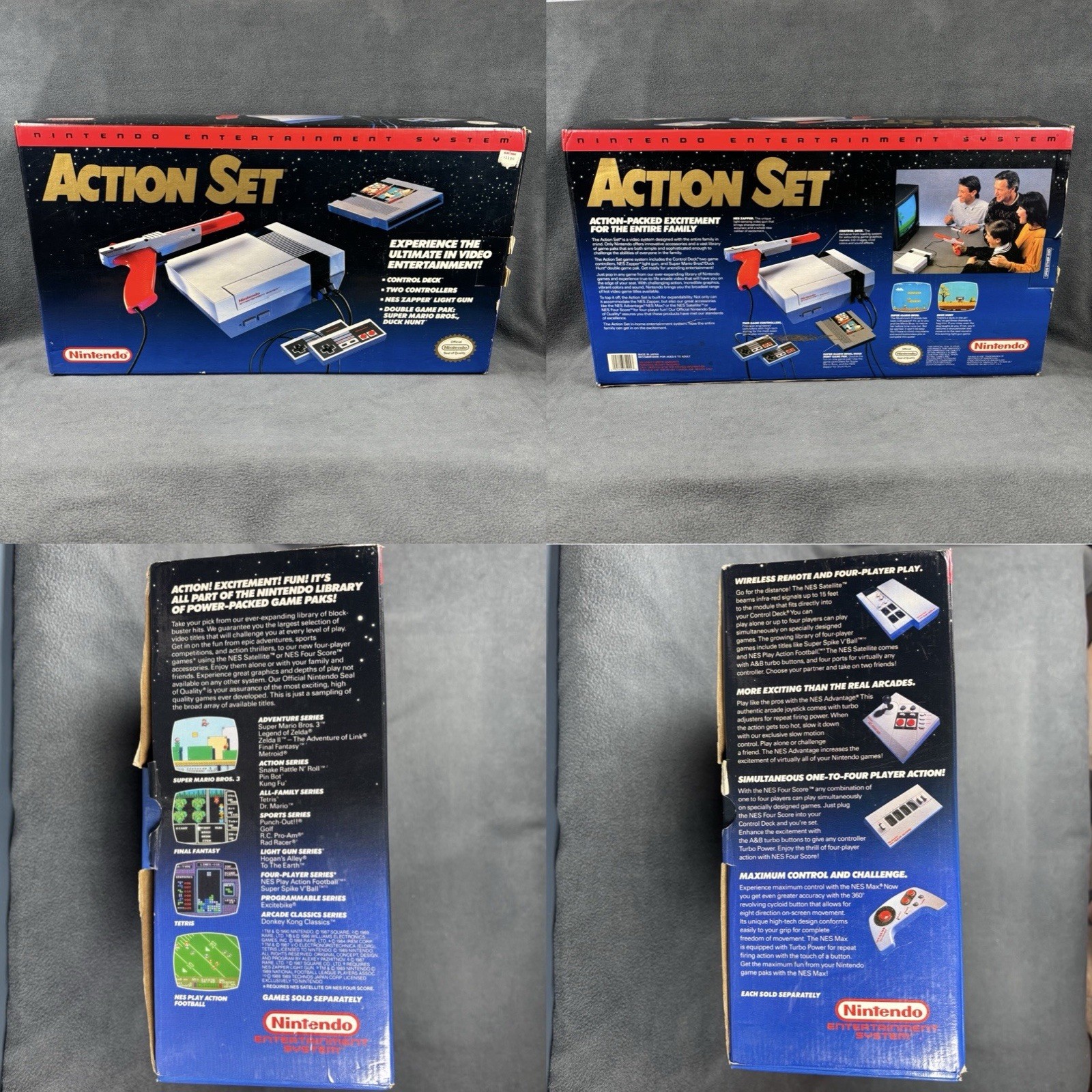 Nintendo NES Action Set Console – Blue Box Version – Complete In Box – Tested