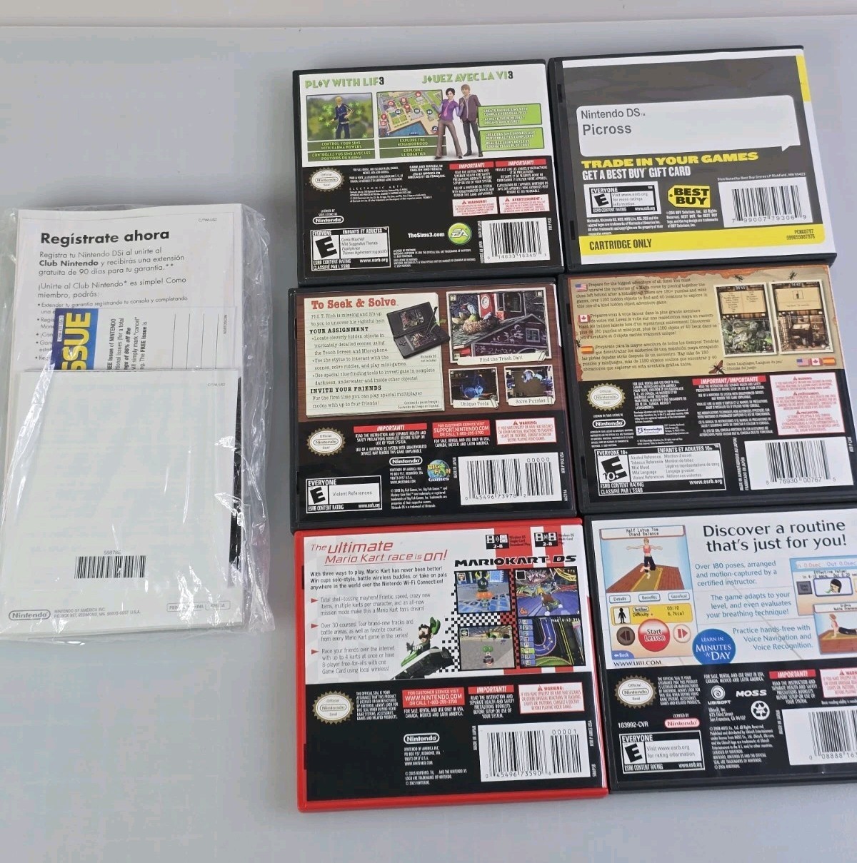 BUNDLE Nintendo DSi CIB Matte Black Charger Stylus Mario Kart + Extras PLAYS PER