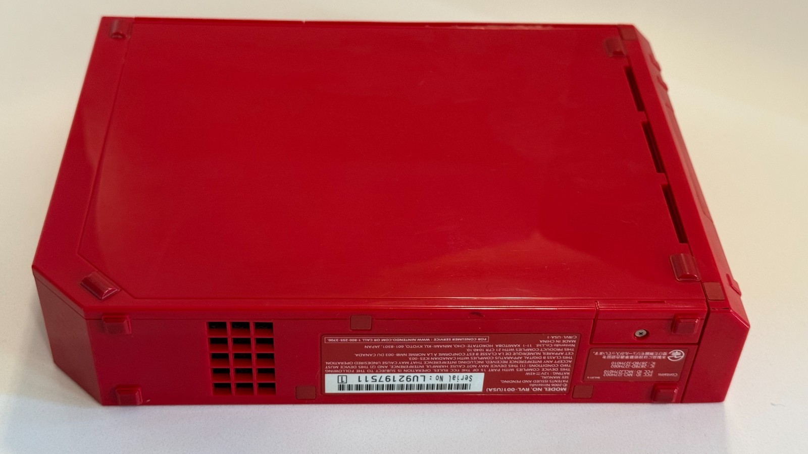 Nintendo Wii Red Console 25th Anniversary OEM Plays GameCube TESTED W/ Cables