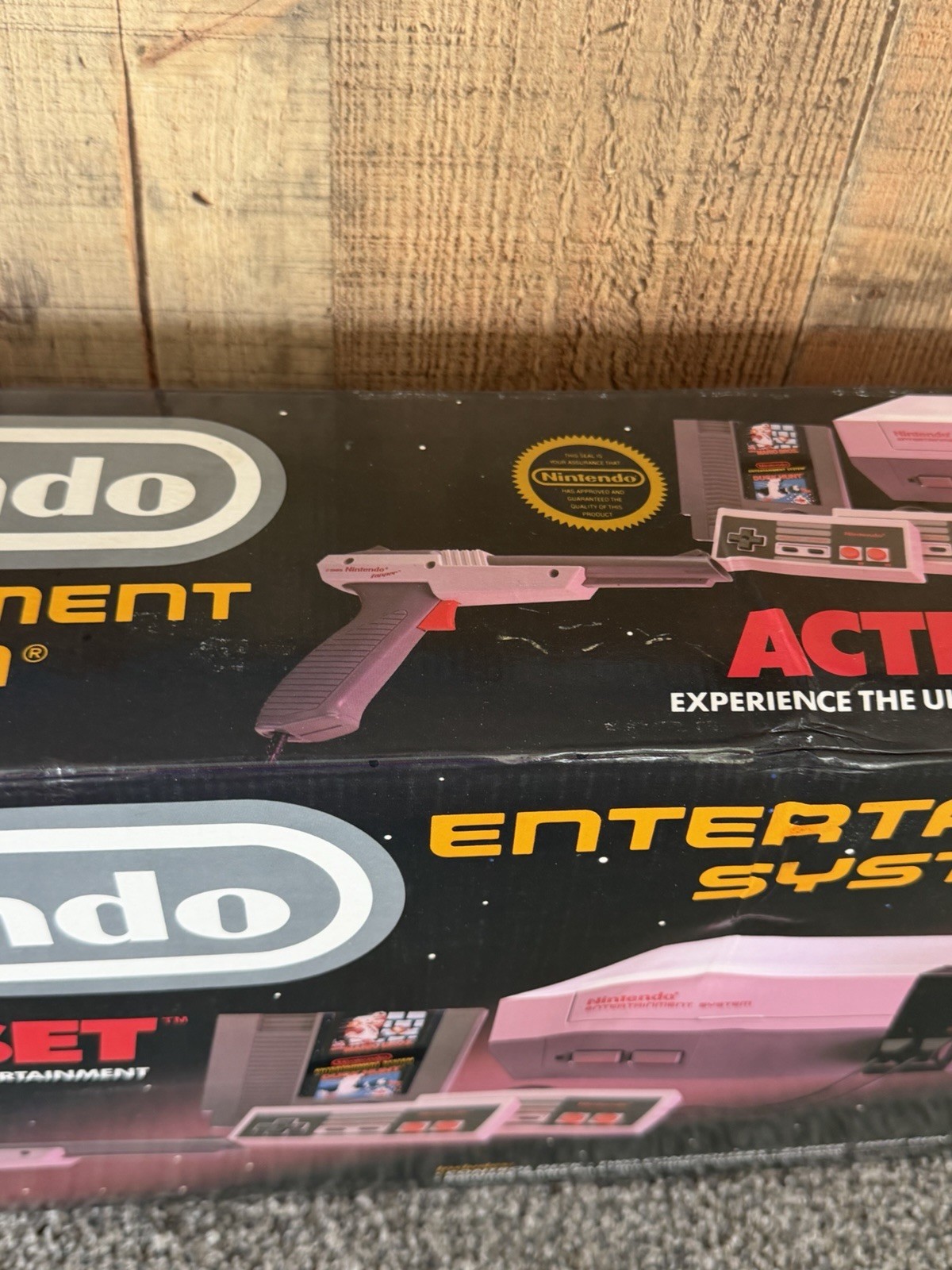 VINTAGE NINTENDO ACTION SET CONSOLE WITH BOX GAME CONTROLLERS INCOMPLETE